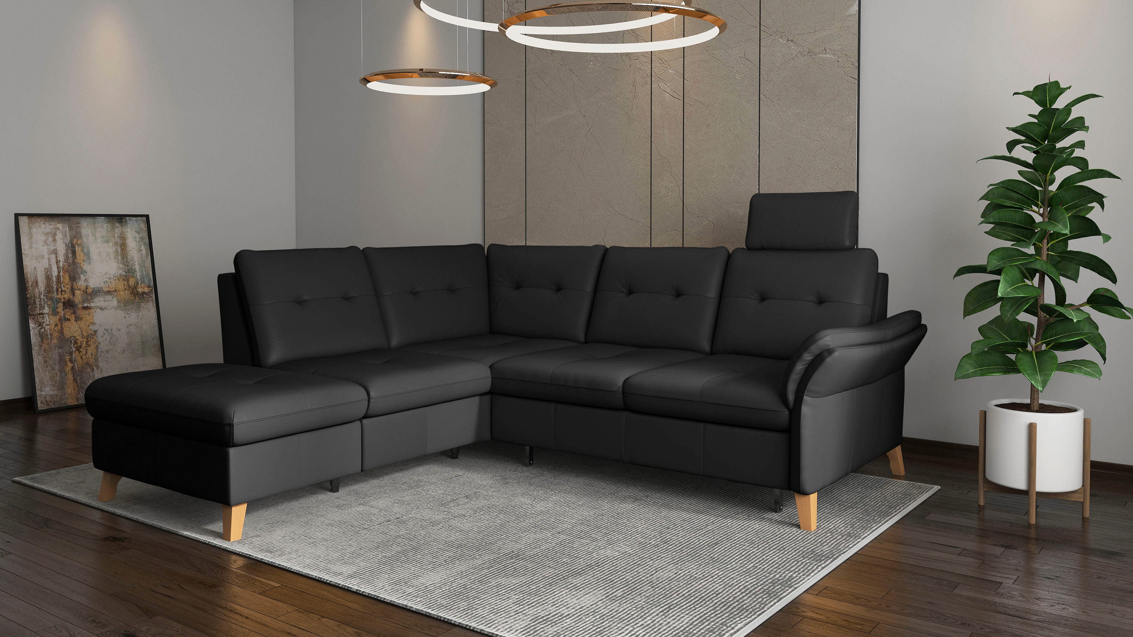 sit&more Hoekbank Göteborg inclusief zitdiepteverstelling, optioneel met bedfunctie & bedlade
