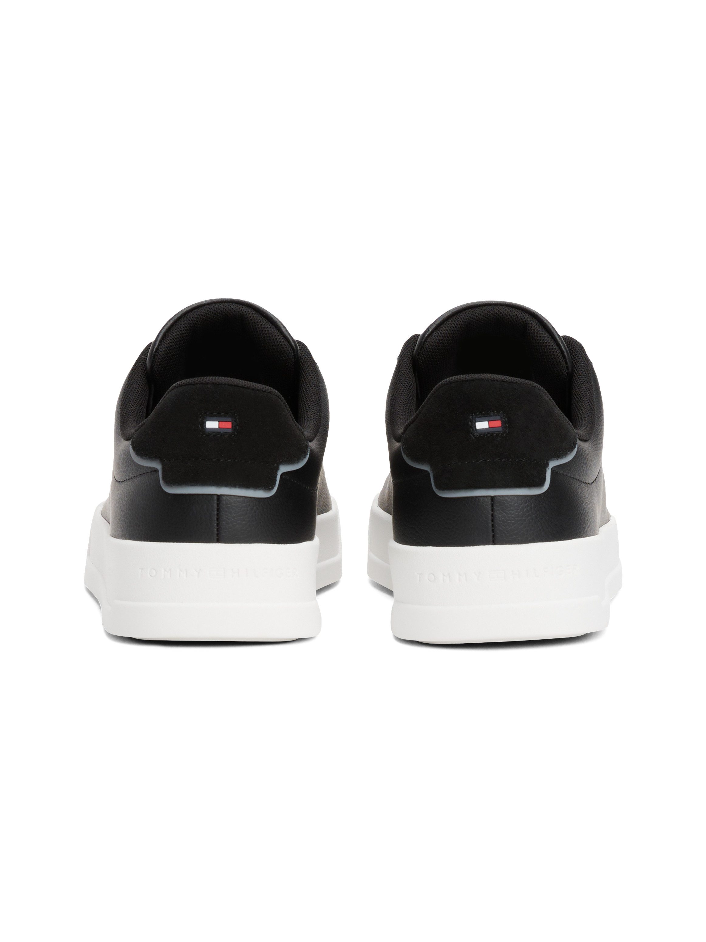 Tommy Hilfiger Sneakers TH COURT LTH DETAIL ESS , vrijetijdsschoen, lage schoen, veterschoen met zijlijk logo-opdruk