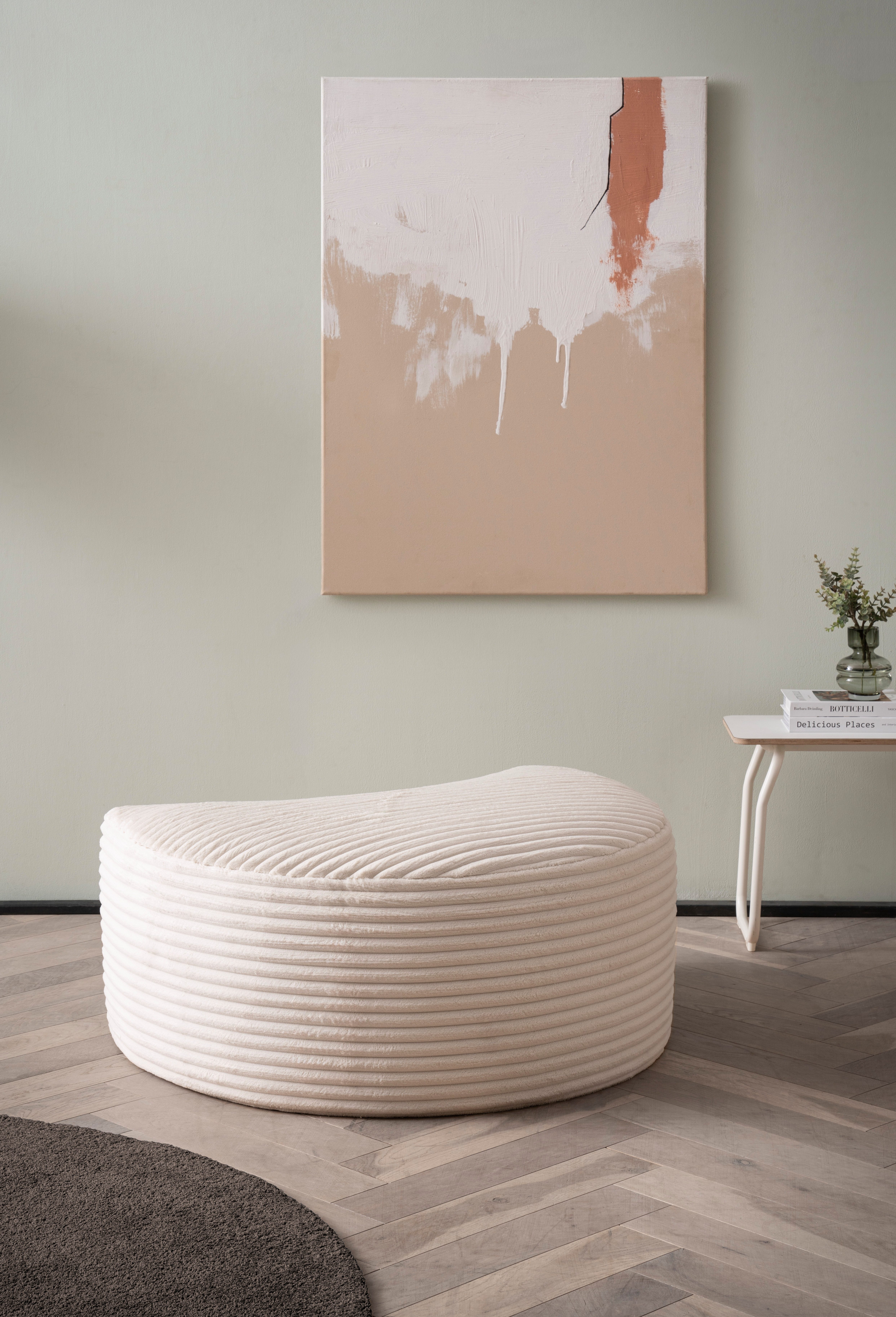 LeGer Home by Lena Gercke Hocker Isalie, in moderne kleuren en verschillende stoffen hockers beige