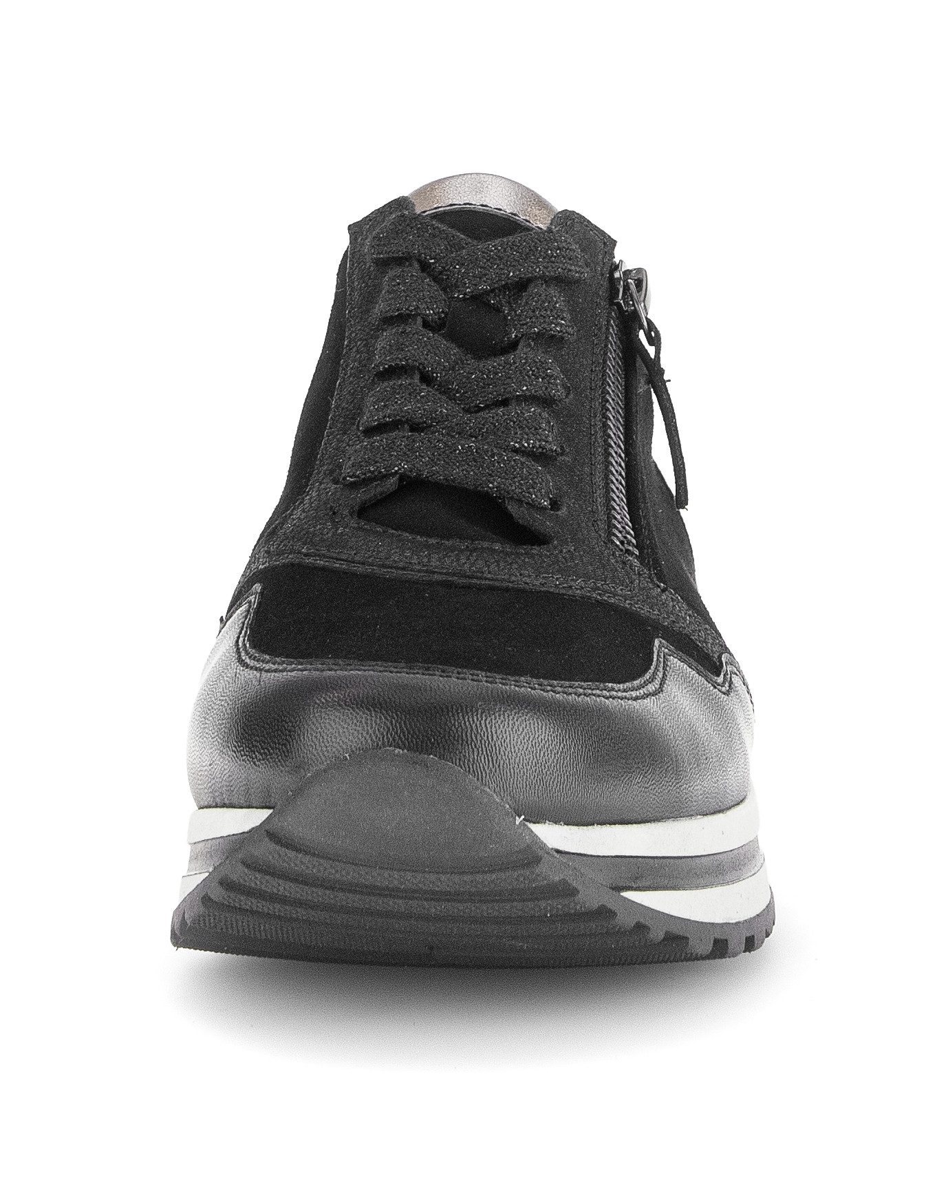 Gabor Sneakers met sleehak Turijn , vrijetijdsschoen, halfschoen, veterschoen, gepolsterde schacht, h-breedte