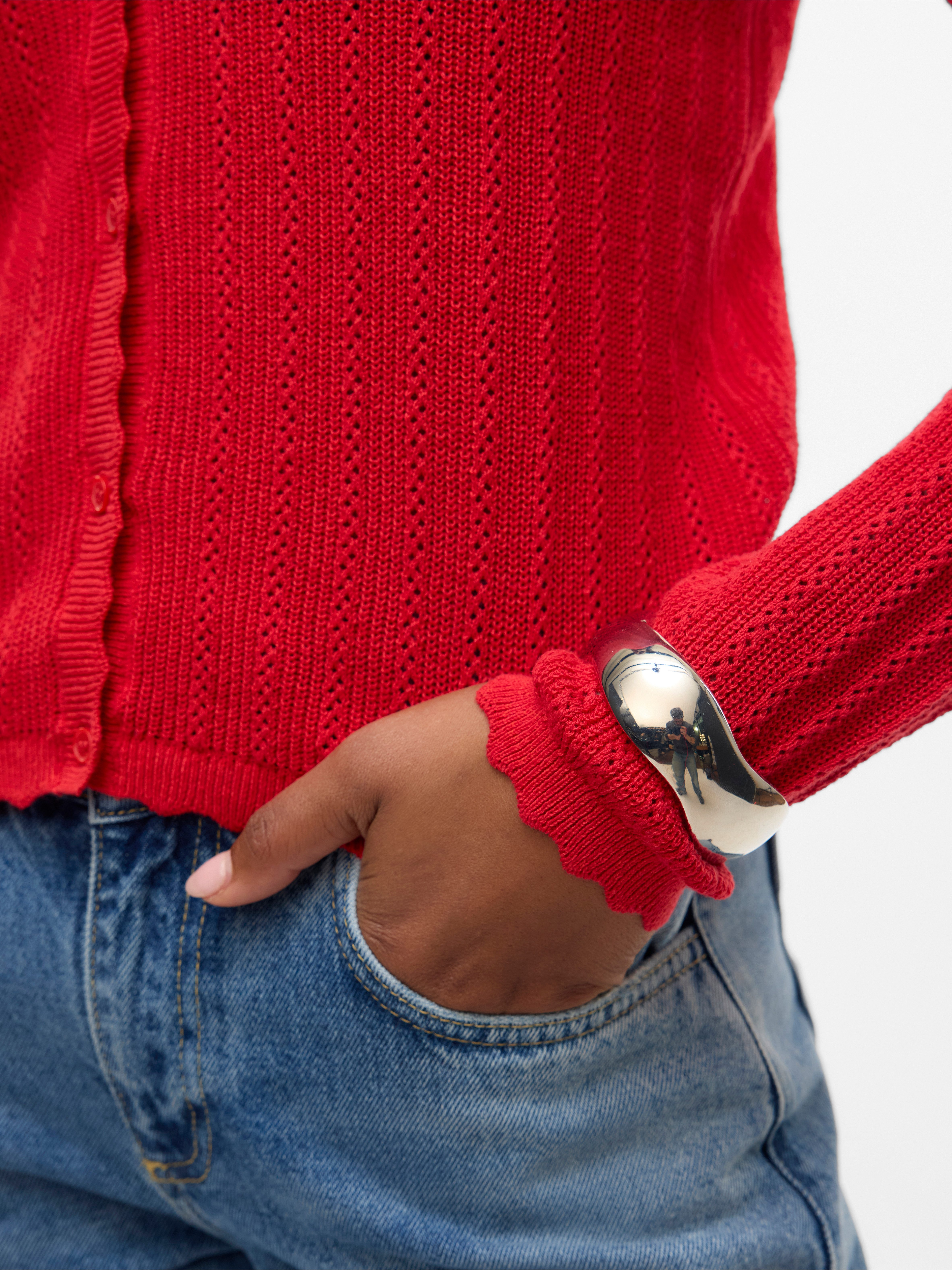 Vero Moda Vest VMLUXLIGHT POINTELLE LS V-HALS CARDIGAN
