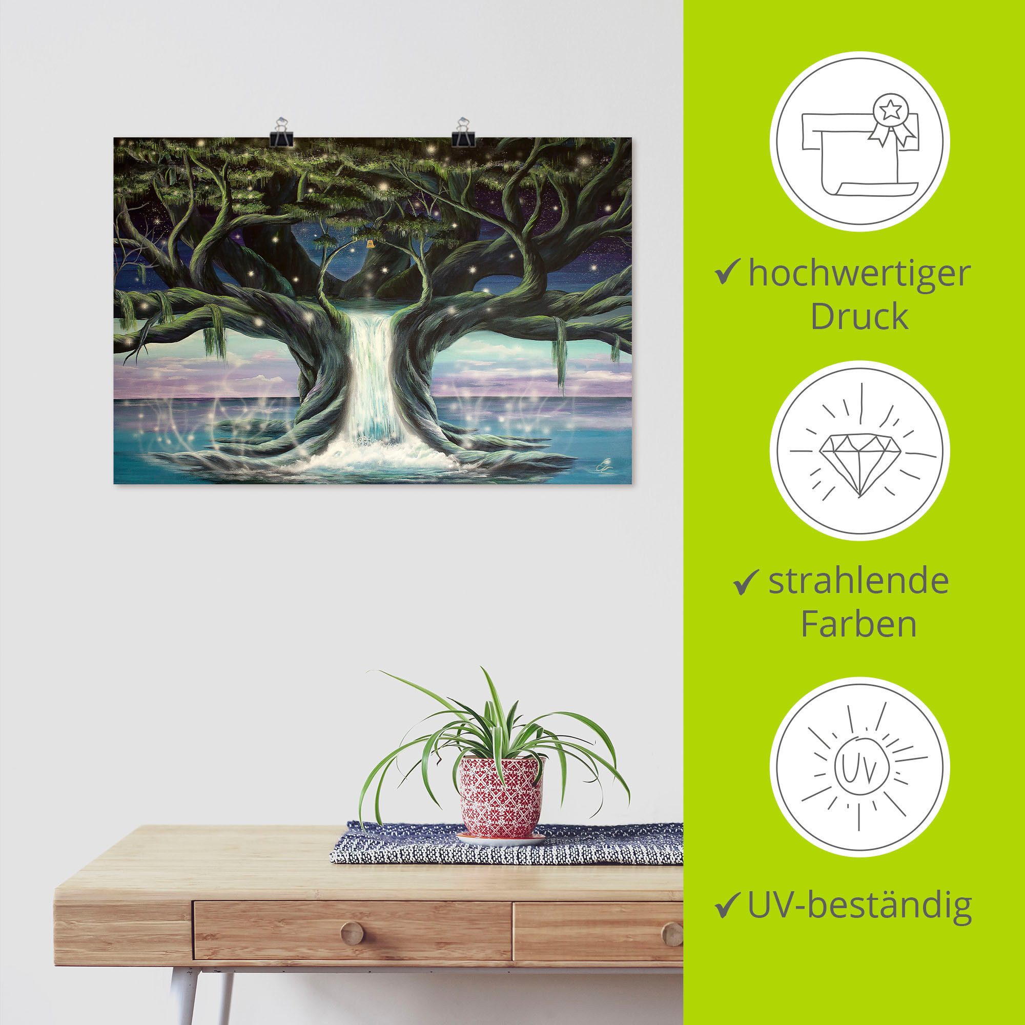 Artland Artprint De boom der zielen als artprint op linnen, poster in verschillende formaten maten