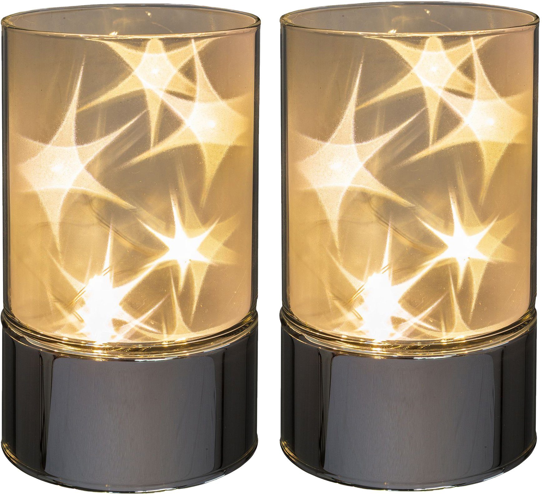 Creativ home Led-lamp Kerstdecoratie met LED-verlichting (set, 2 stuks)