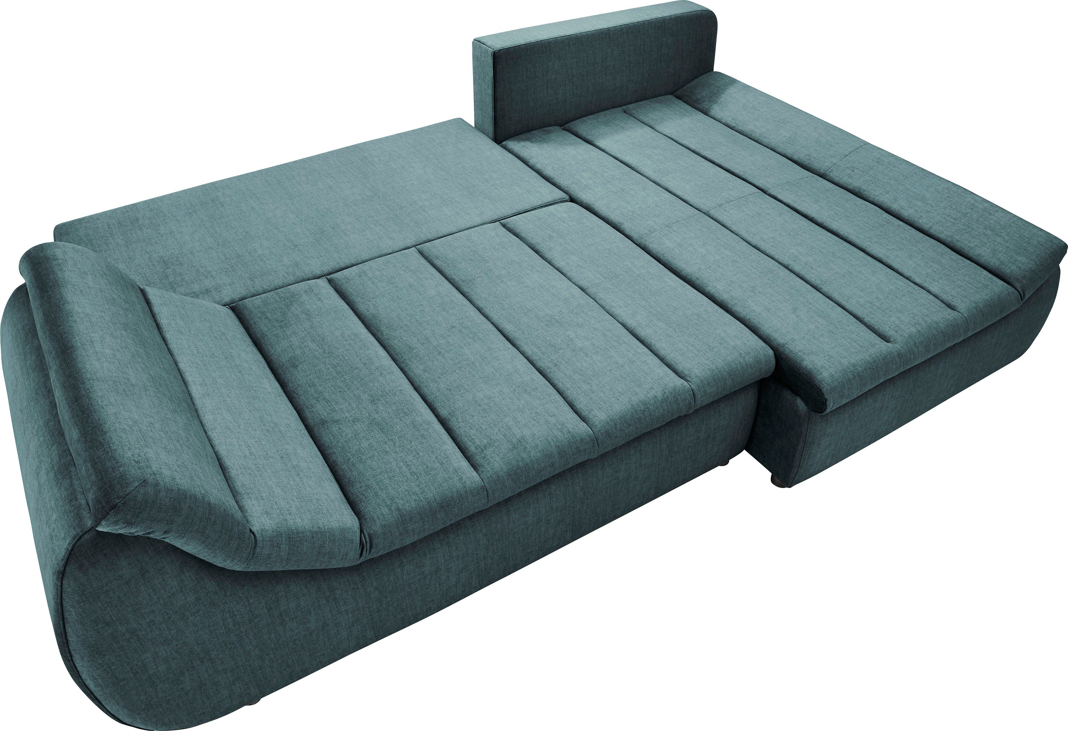 INOSIGN Hoekbank Imola elegant en modern, actuele stiksels in de zitting, comfortabel, L-vorm