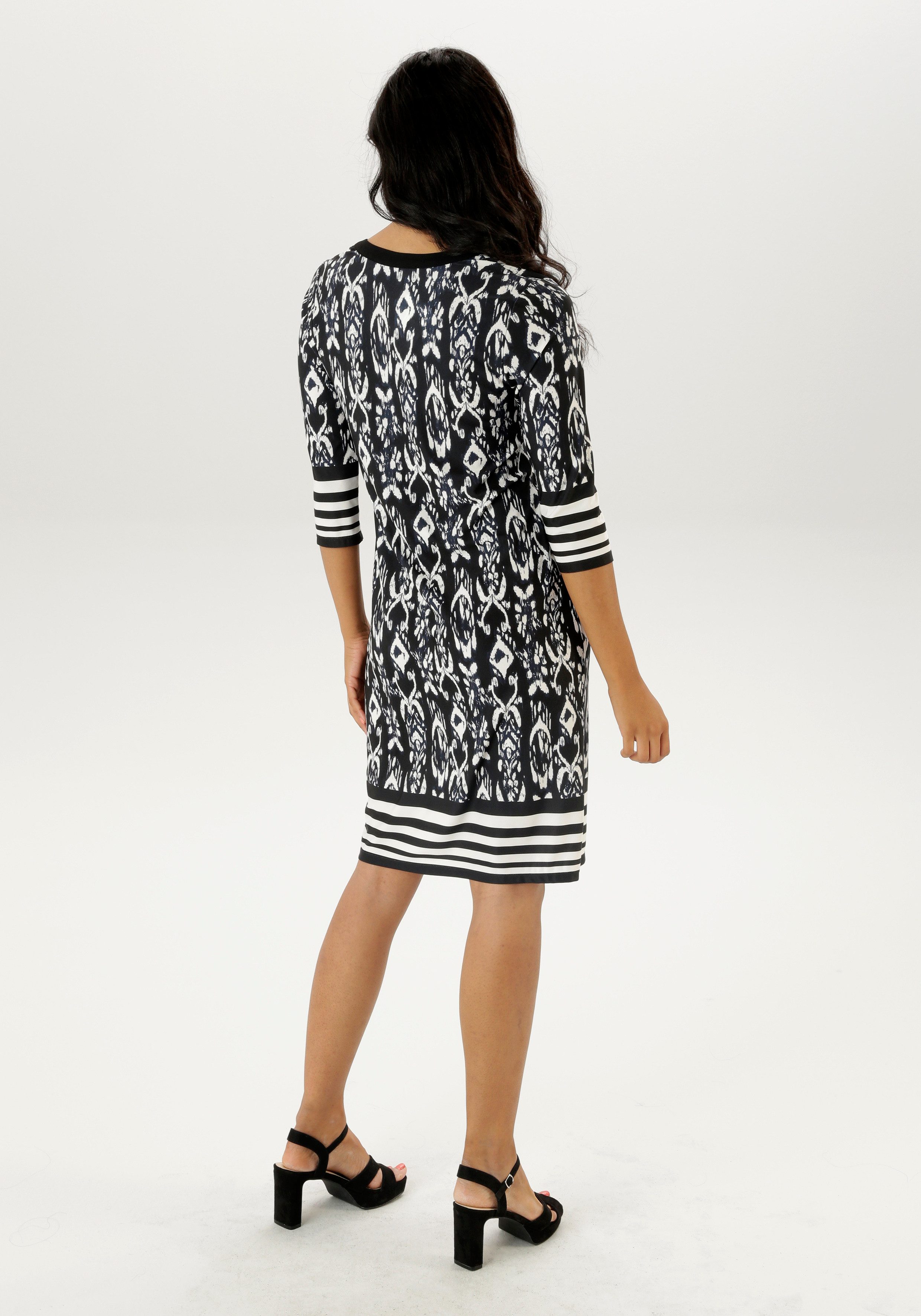 Aniston SELECTED Jerseyjurk met vrouwelijke etno-patroon allover nieuwe collectie