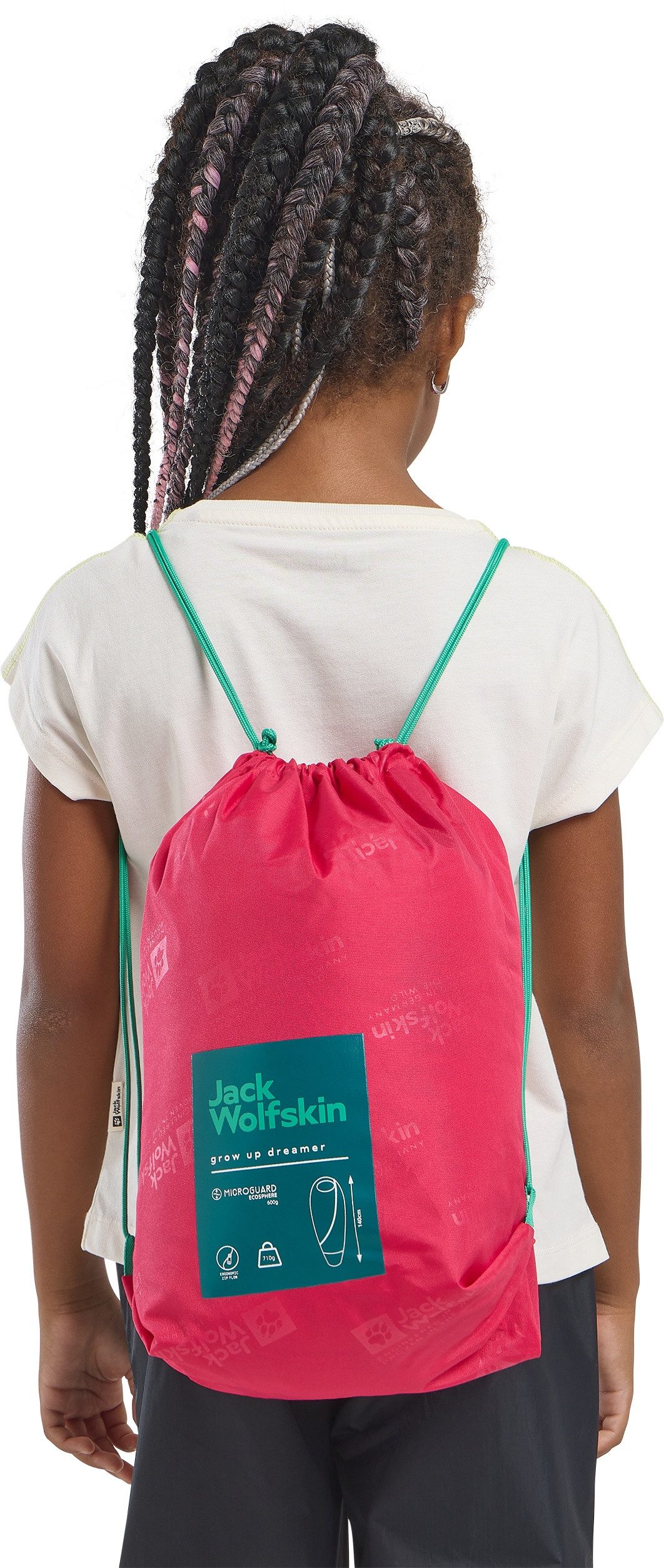 Jack Wolfskin Kinderslaapzak GROW UP DREAMER slaapzakken roze