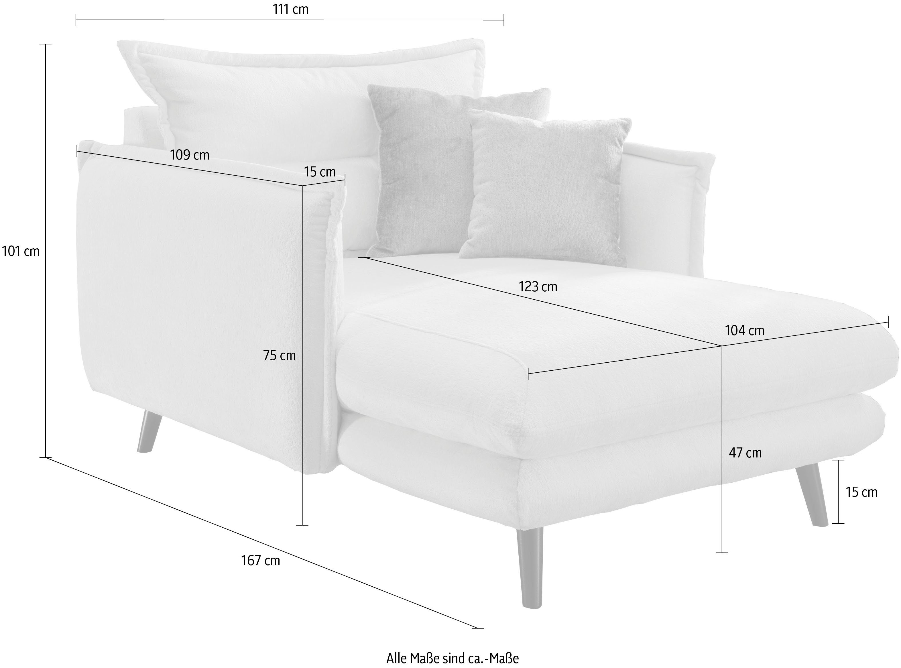 INOSIGN Loveseat LAZIO moderne fauteuil met een comfortabele bekleding, 2 stuks decoratieve sierkussens