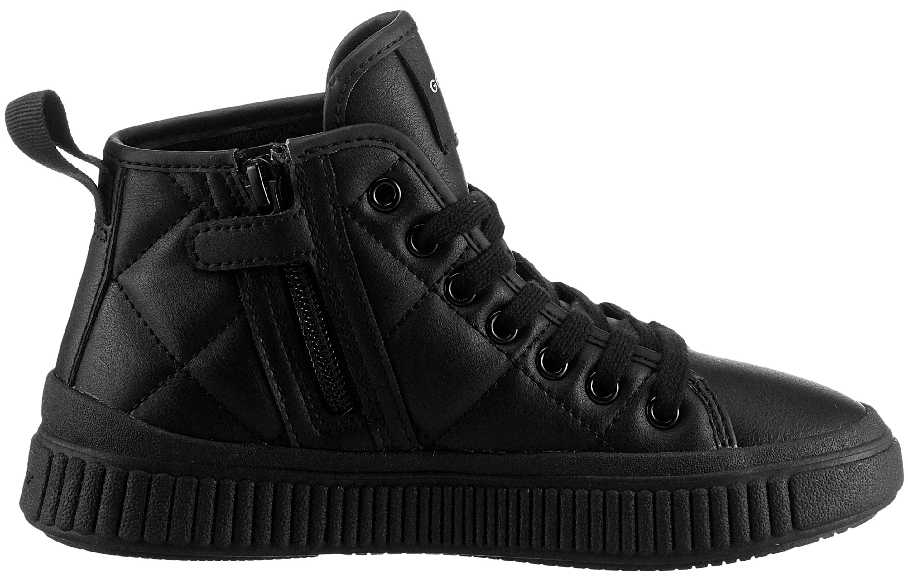 Geox Sneakers J LAQUINNY GIRL B High top sneaker, veterschoenen, vrijetijdsschoen met rits