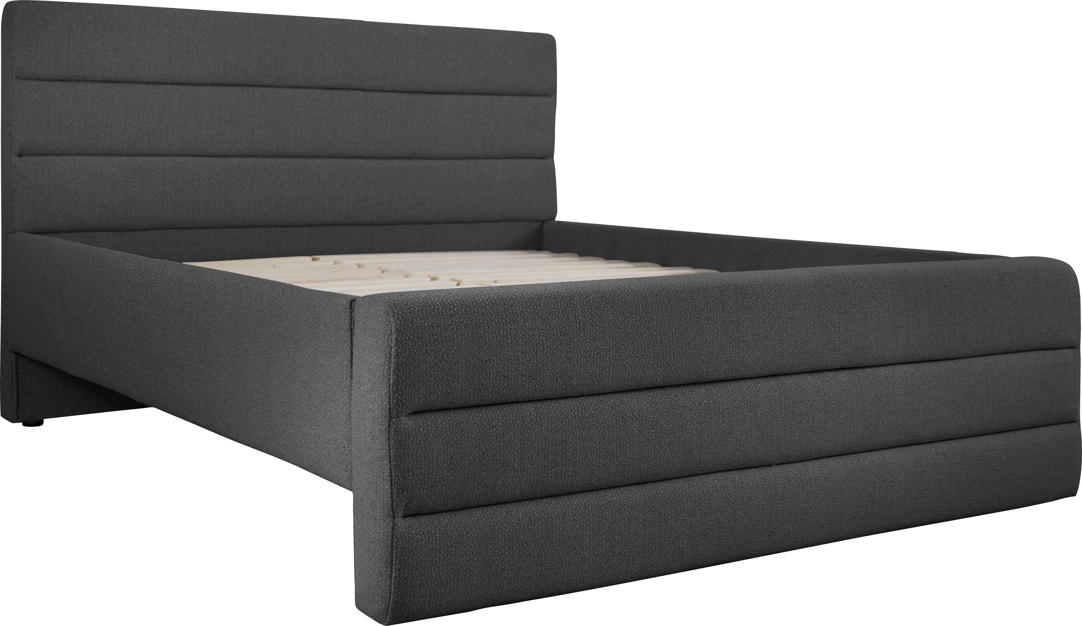 OTTO products Gestoffeerd bed Merrit Dwarsnaad in het hoofd- en voetbord, in 5 breedten, ook in 220 cm lang