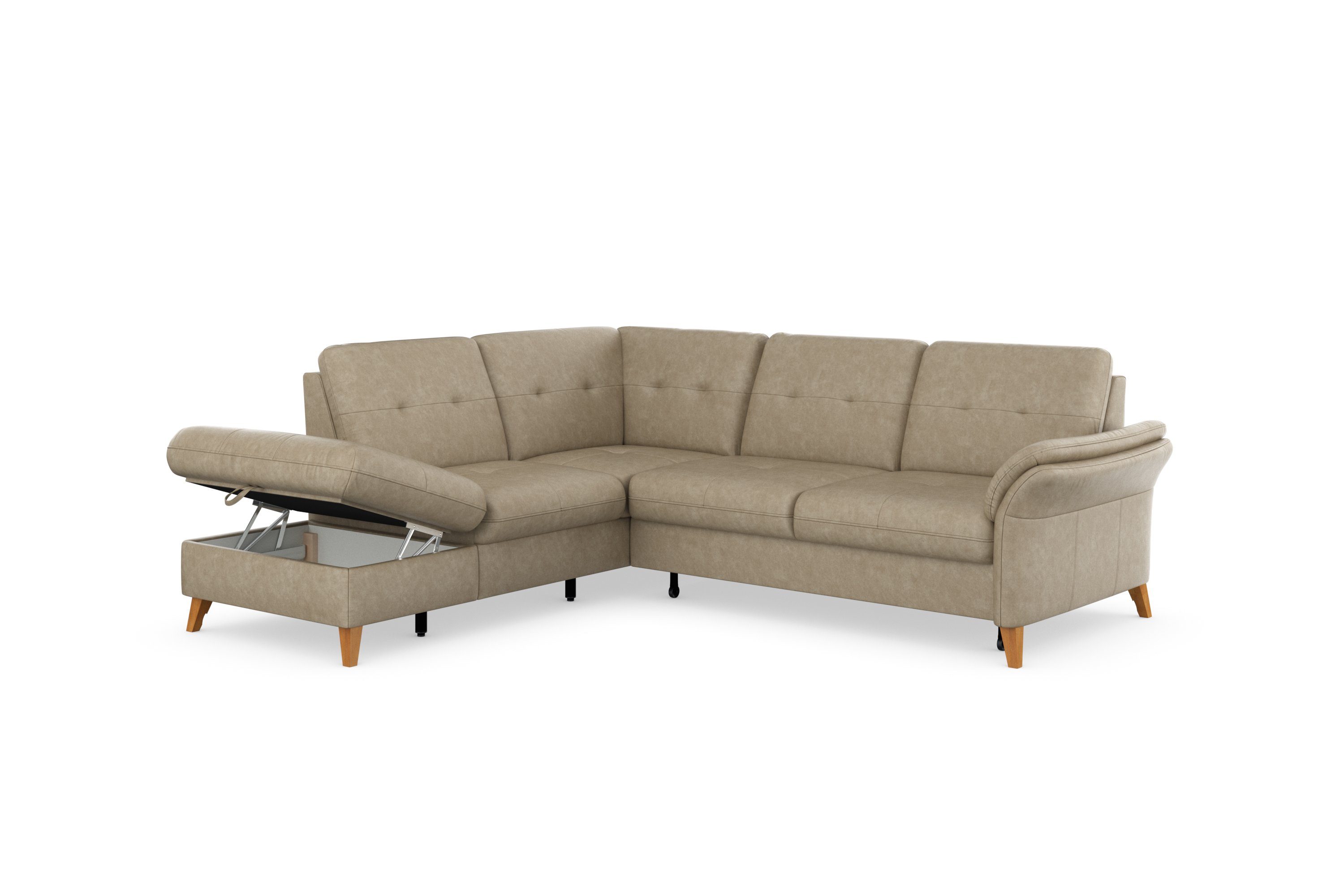 sit&more Hoekbank Göteborg inclusief zitdiepteverstelling, optioneel met bedfunctie & bedlade