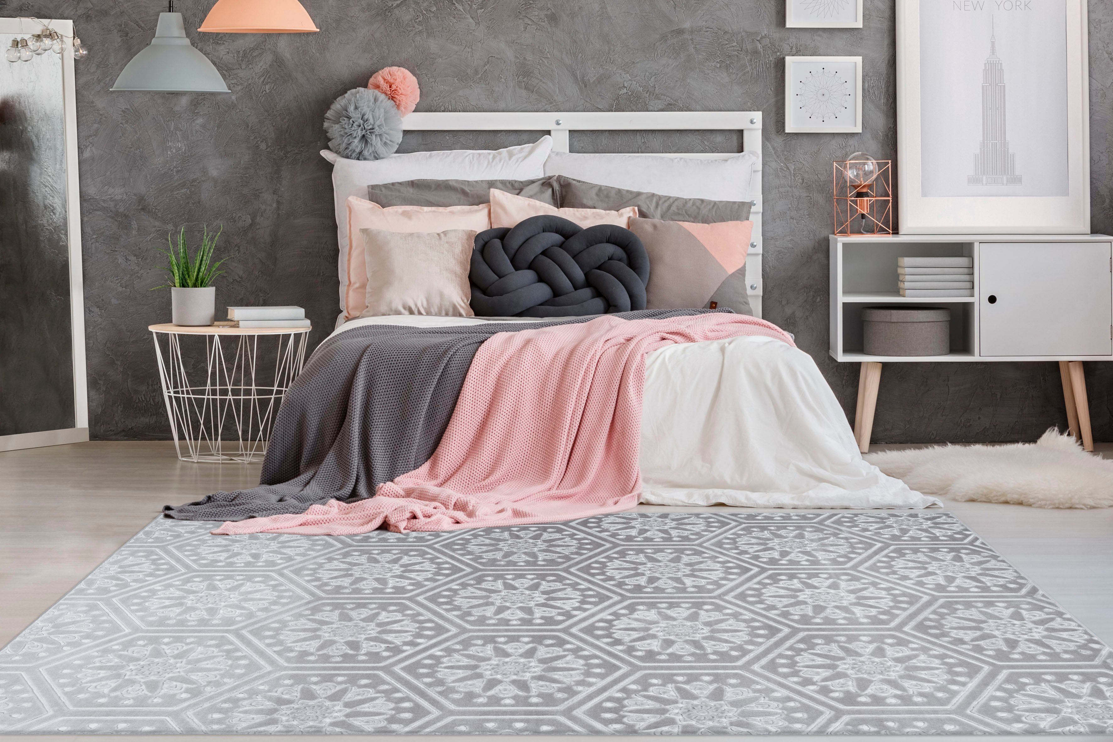 my home Vloerkleed Stina Reliëfeffect, met motief, vloerkleden