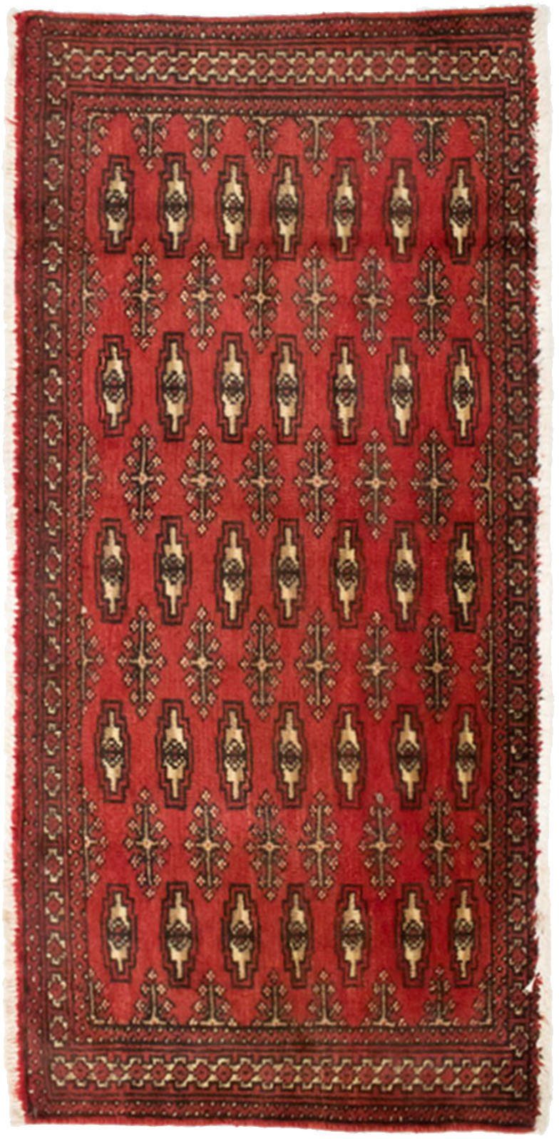 morgenland Wollen kleed Turkaman vloerkleed met de hand geknoopt rood
