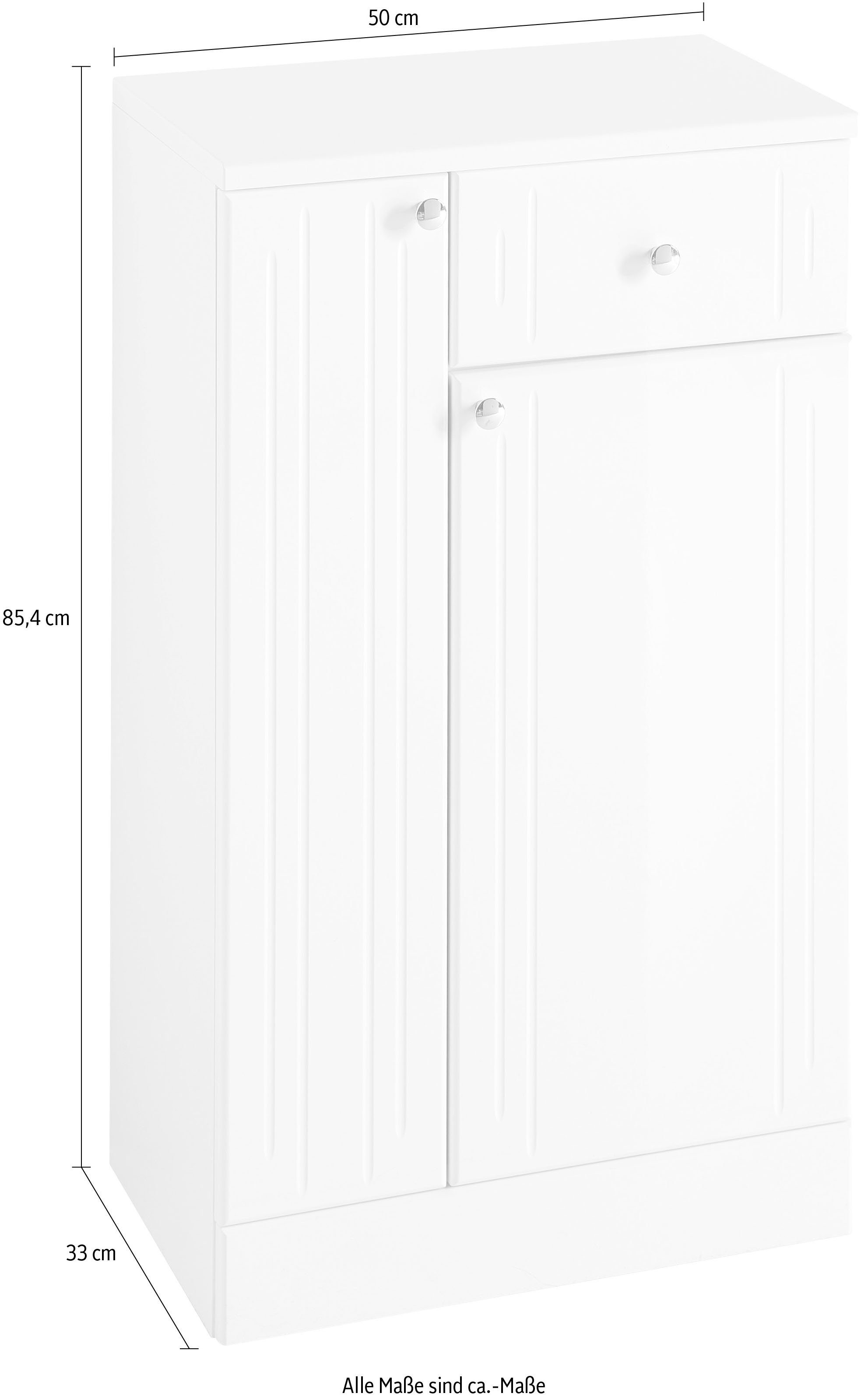 Saphir Onderkast Quickset 955 badkamerkast met 2 deuren, 1 lade, 50 cm breed