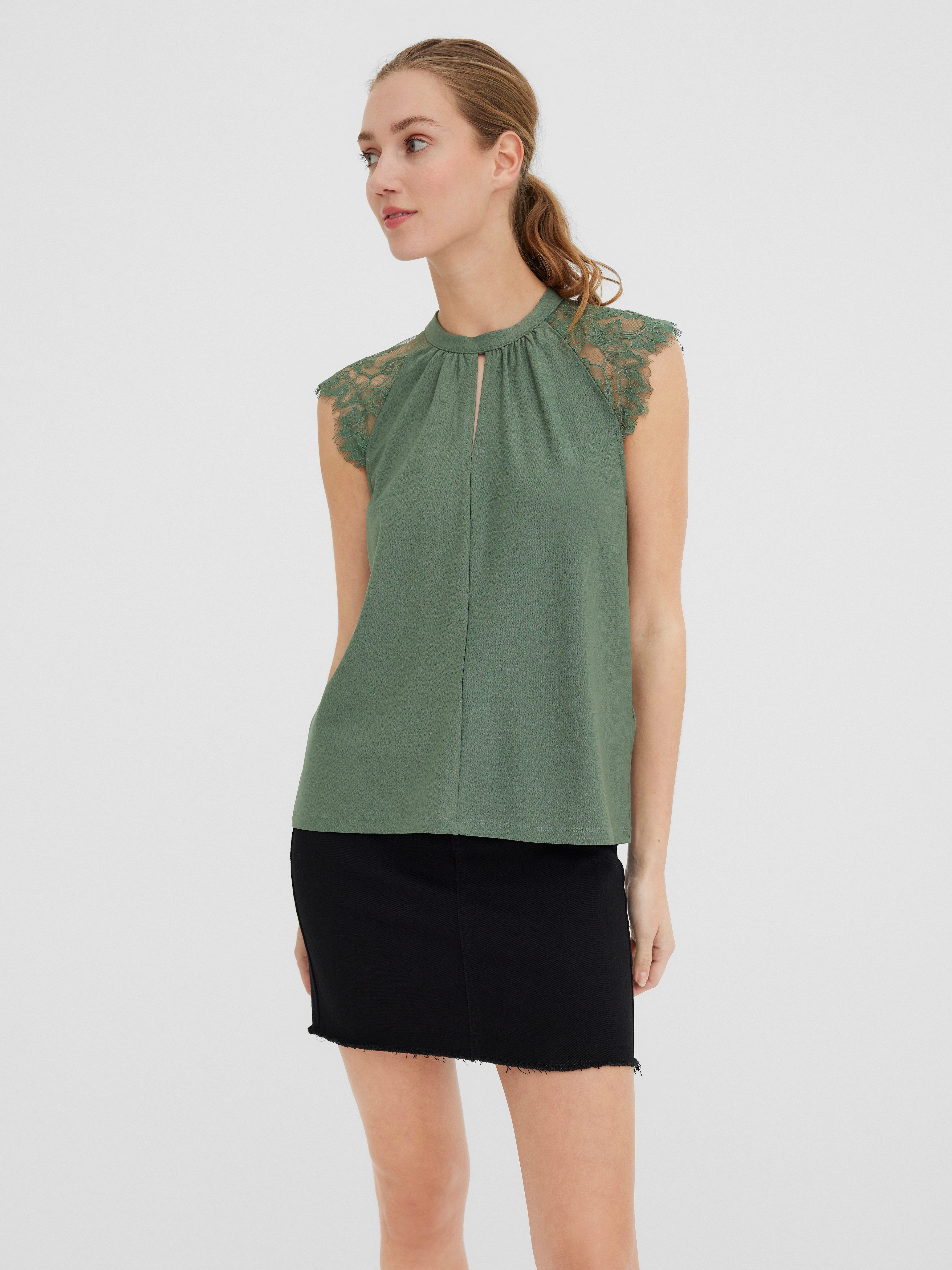 Vero Moda Kanten top VMMILLA SL LACE TEE