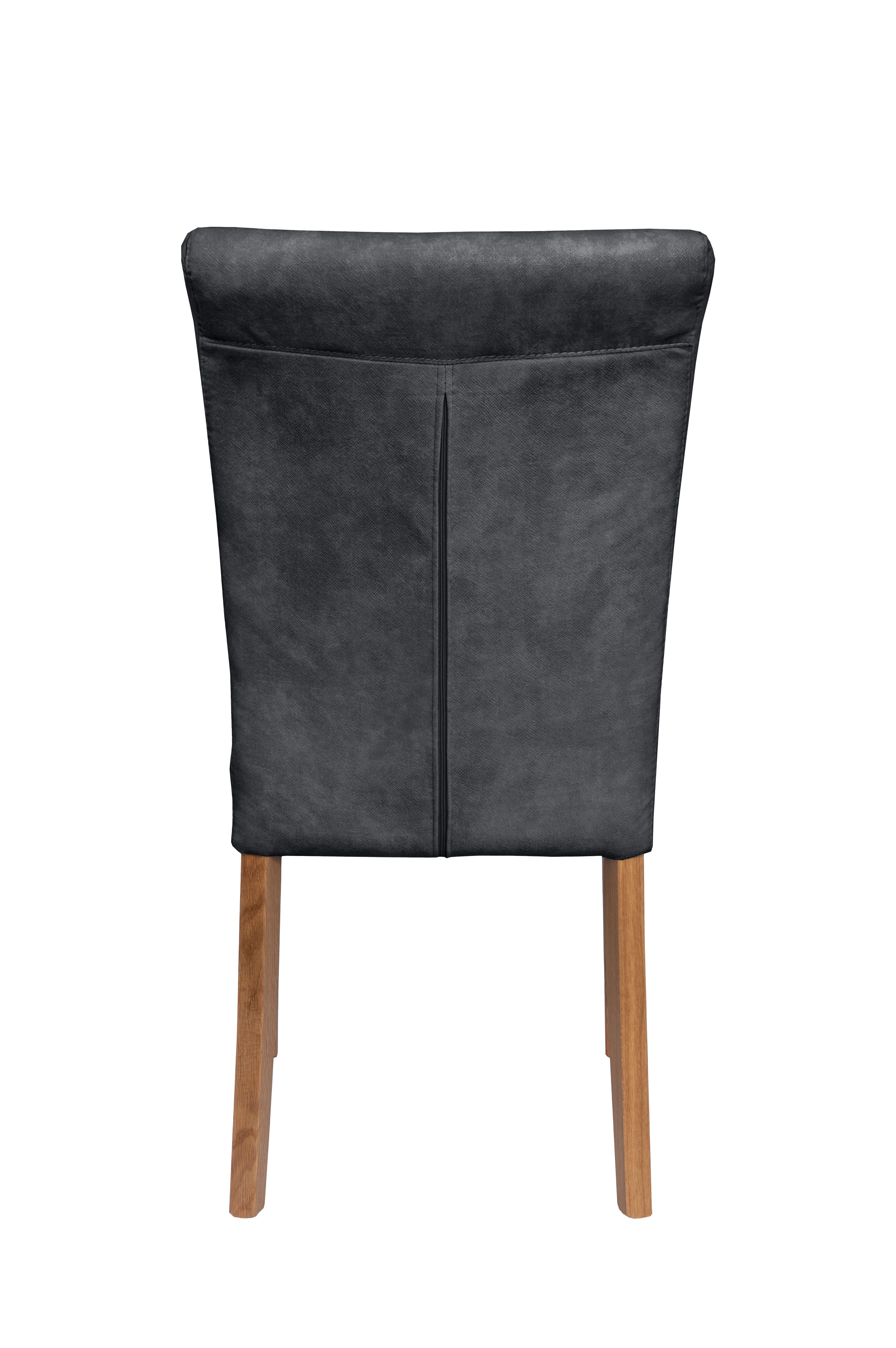 Home affaire Stoel met 4 poten Henry Zacht verdikte zitting en rugleuning (set, 2 stuks)