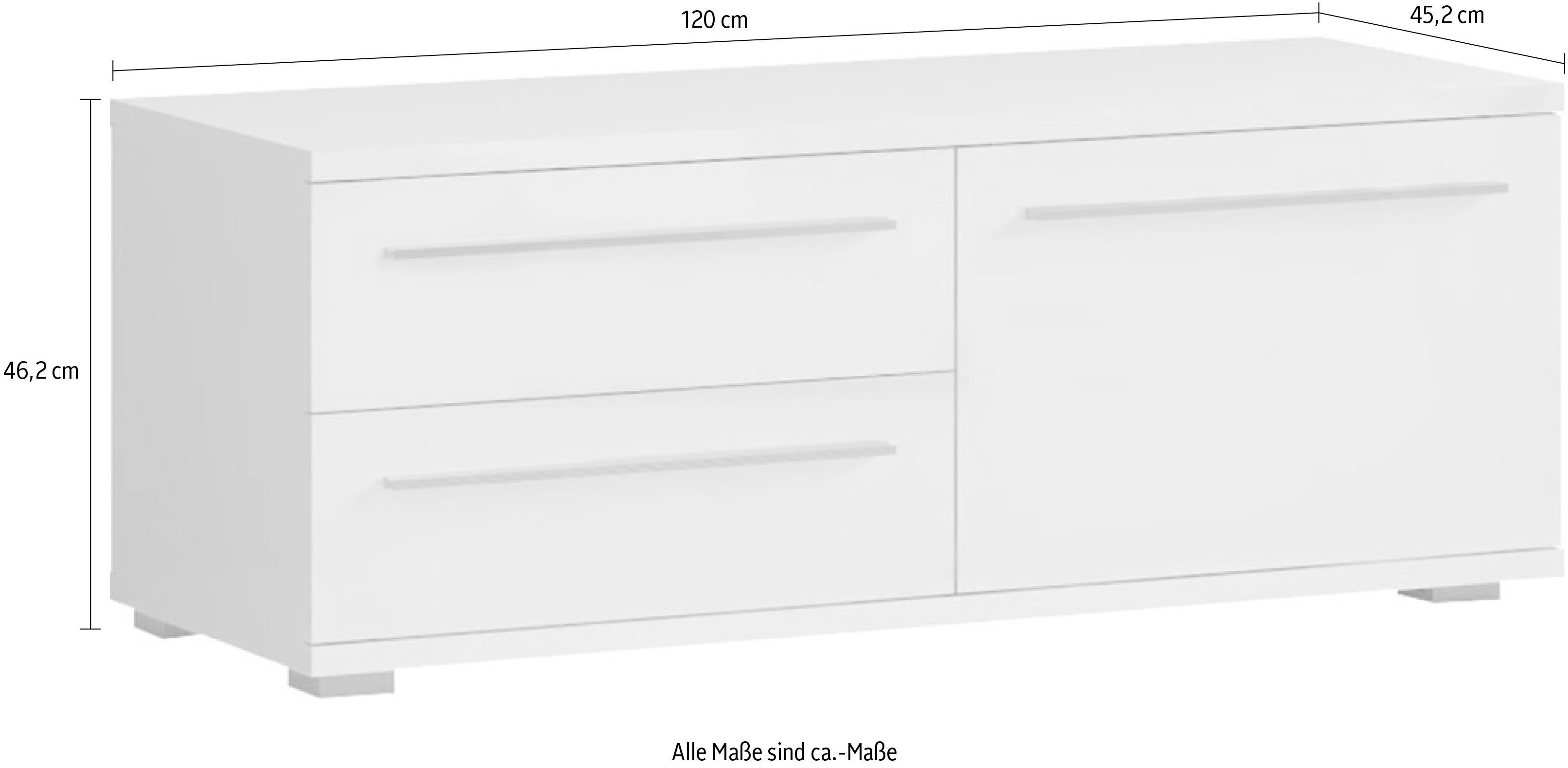 Places of Style Tv-meubel Piano UV gelakt, met soft close-functie