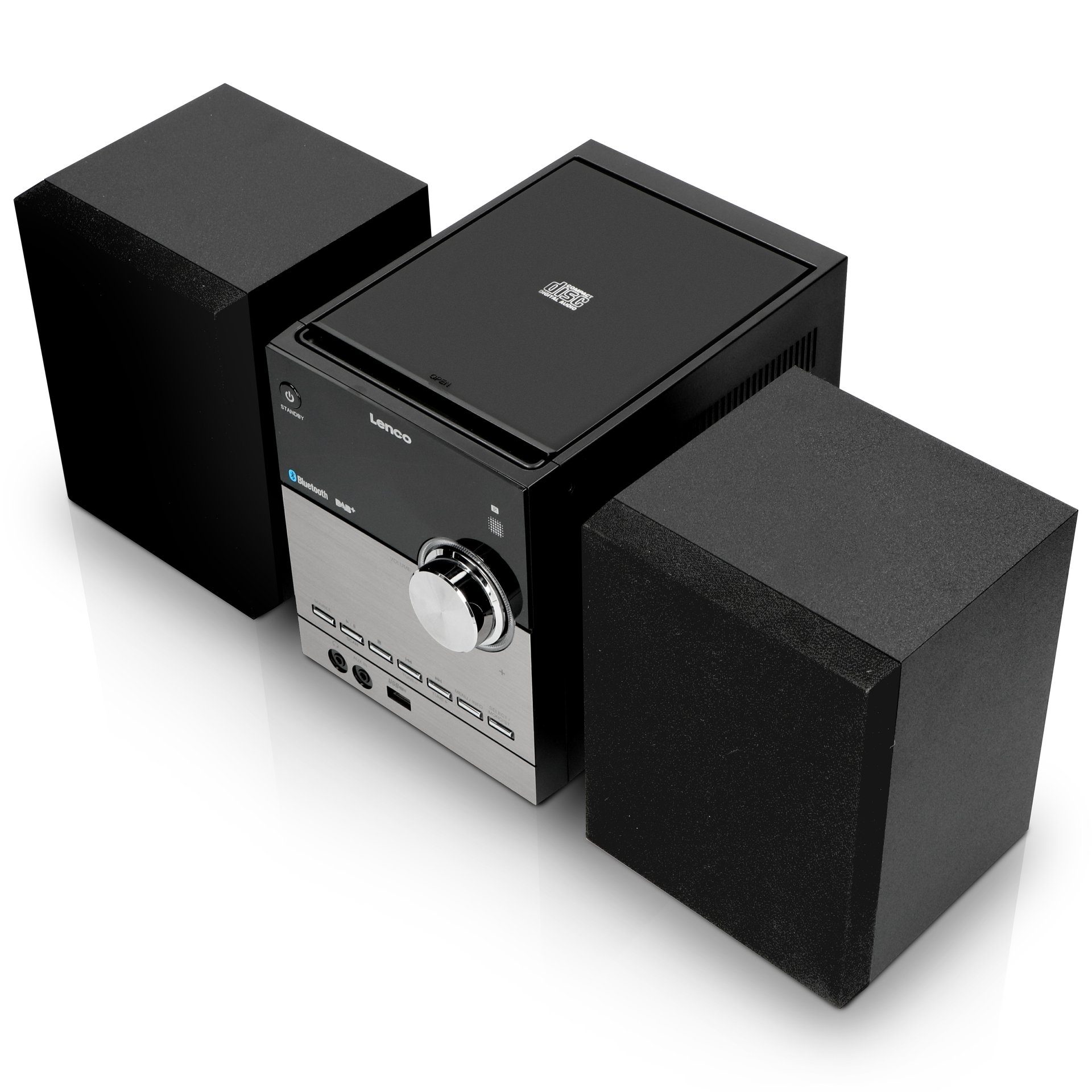 Lenco Micro-hifi-set MC-150 Micro-stereosysteem met DAB+, FM, CD, BT, USB