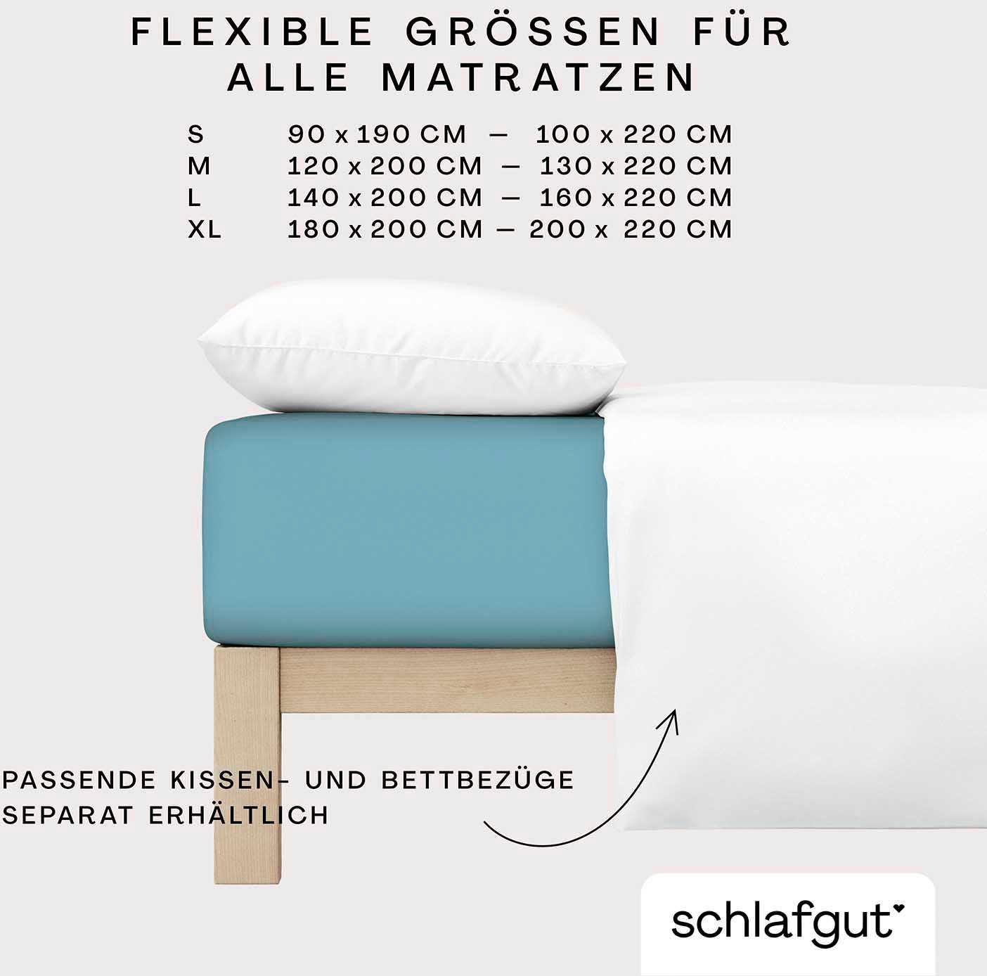 Schlafgut Hoeslaken Premium Zero Waste verpakking, PREMIUM kwaliteit (1 stuk)