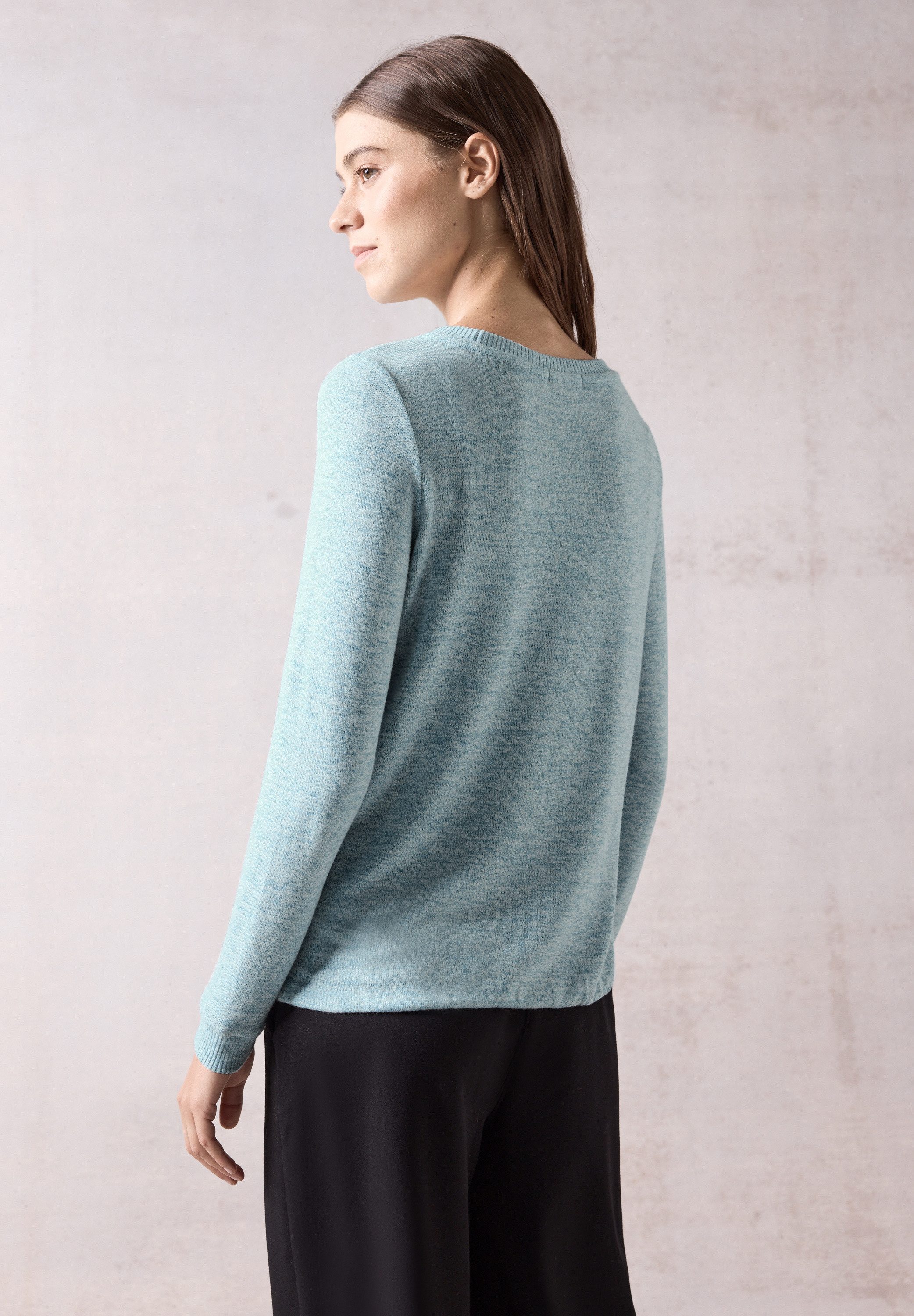 Cecil Shirt met lange mouwen in gemêleerde look