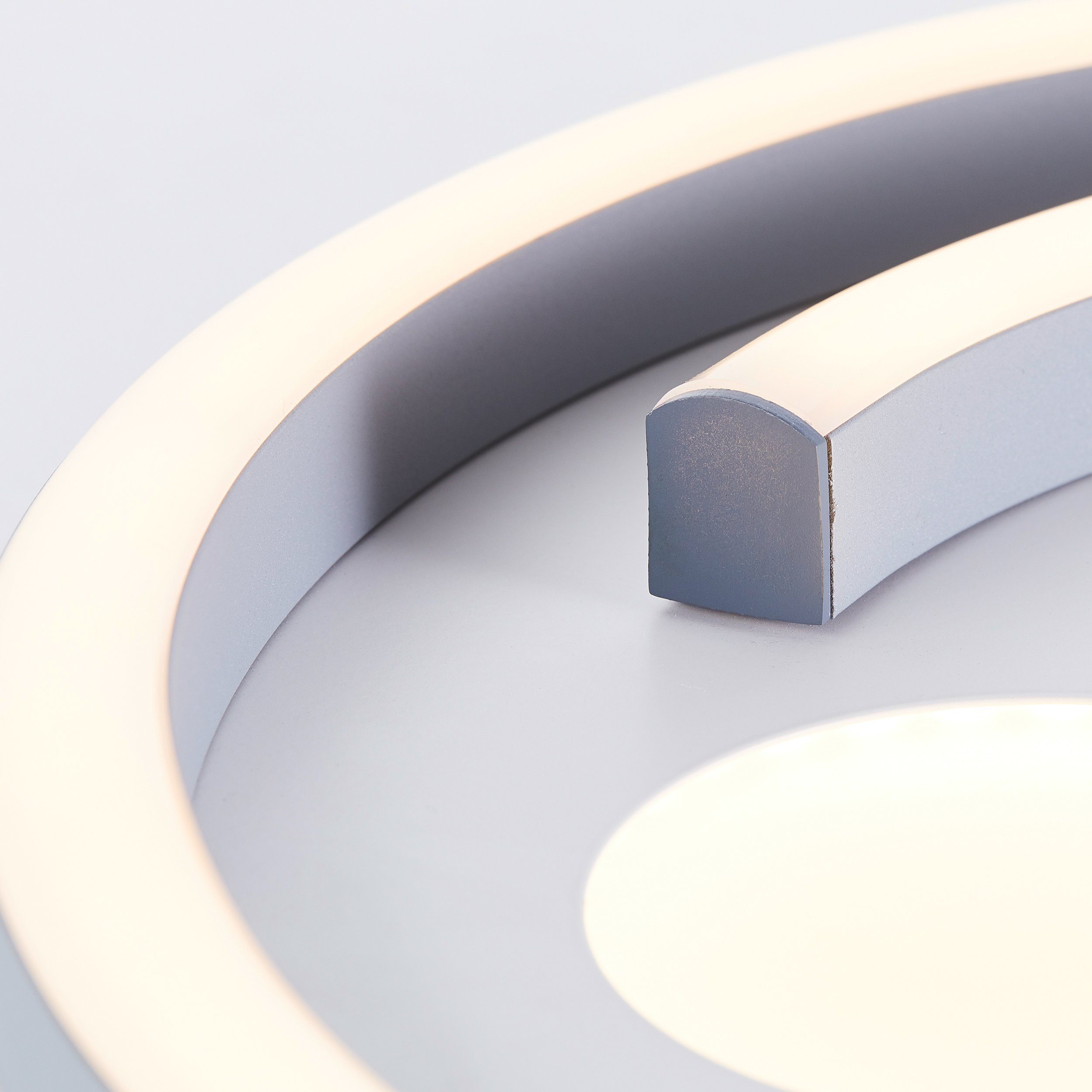 Brilliant Leuchten Led-plafondlamp Thekla Ø 40 cm, dimbaar, CCT, 3500 lm, afstandsbediening, metaal, wit/zwart (1 stuk)
