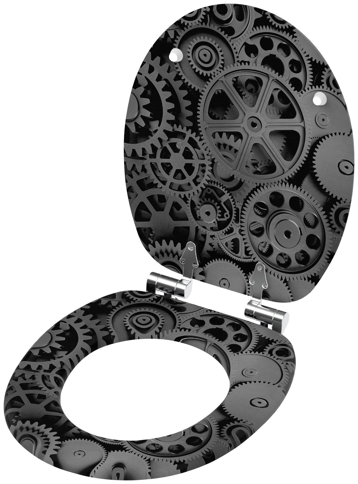 Sanilo Toiletzitting Gears met softclosemechanisme, bxl: 37,7x 42,0 - 47,0 cm
