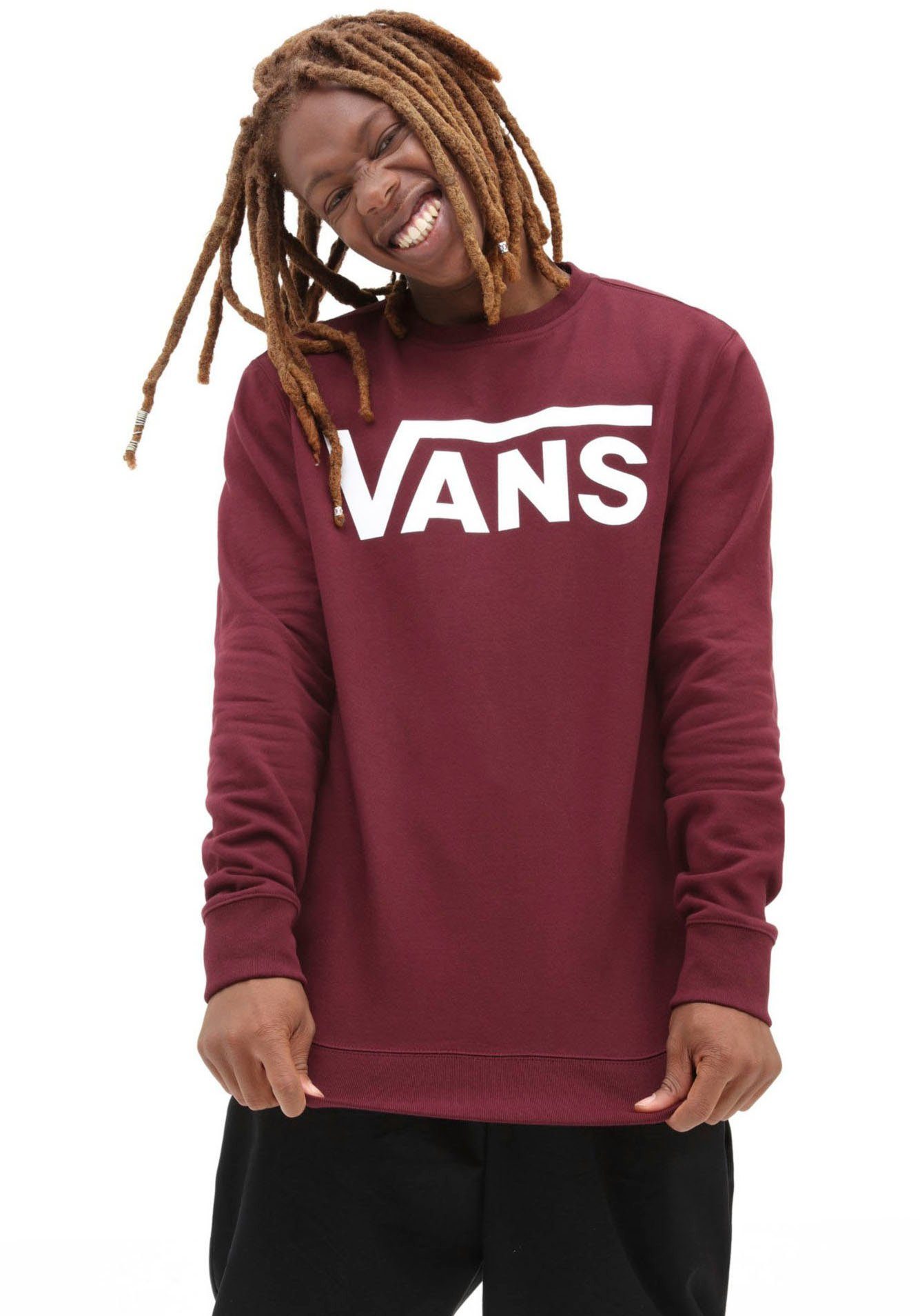 Vans Sweatshirt VANS CLASSIC CREW II heren sweaters maat S rood