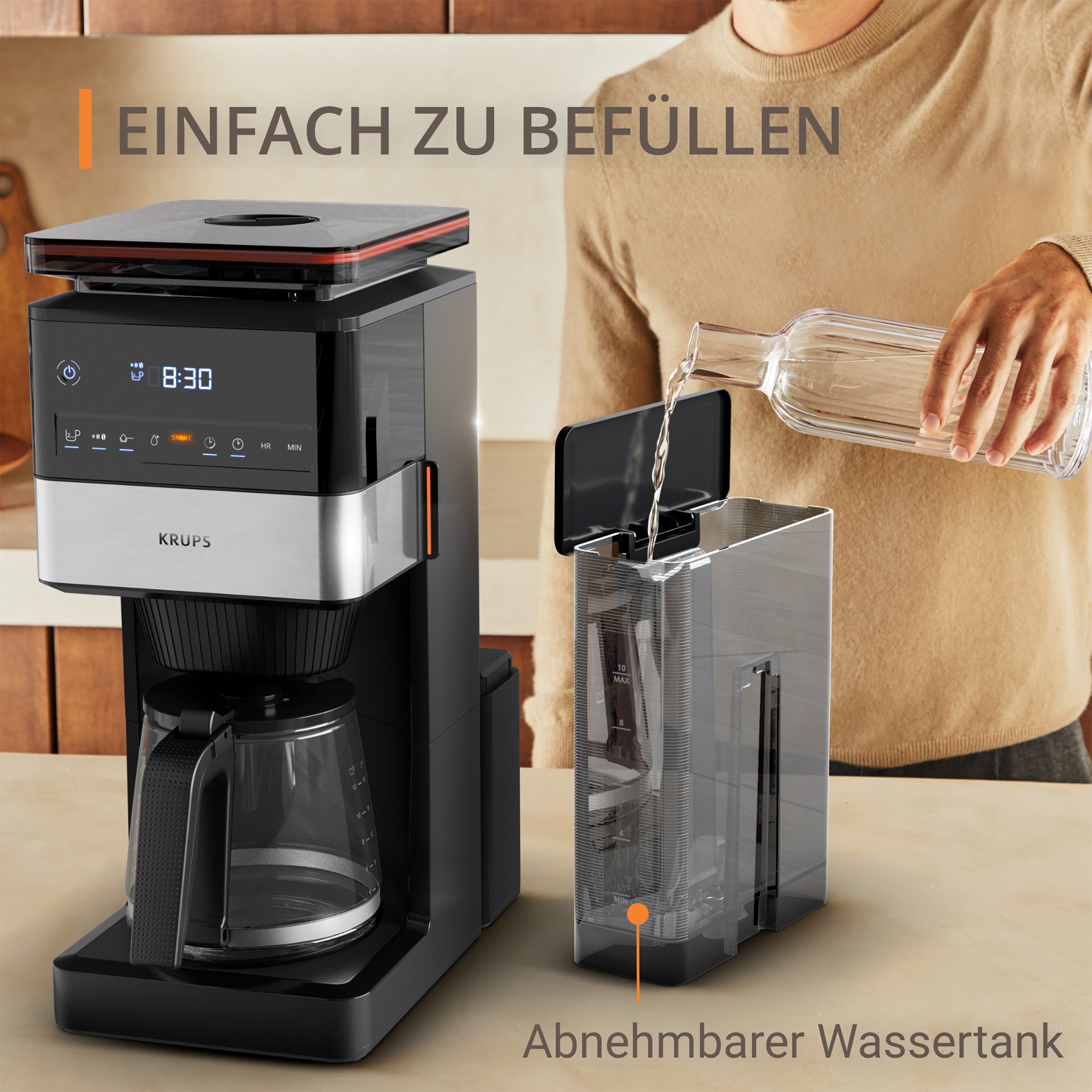 Krups Filterkoffieapparaat KM8428 Grind Aroma XL