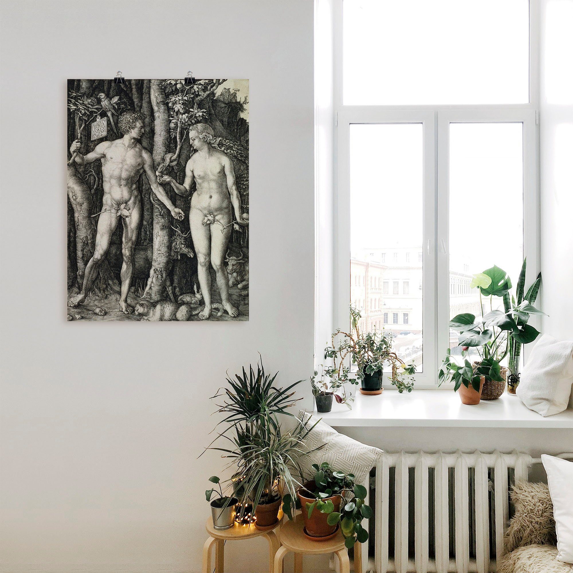 Artland Artprint Adam en Eva. 1504 als artprint op linnen, poster in verschillende formaten maten