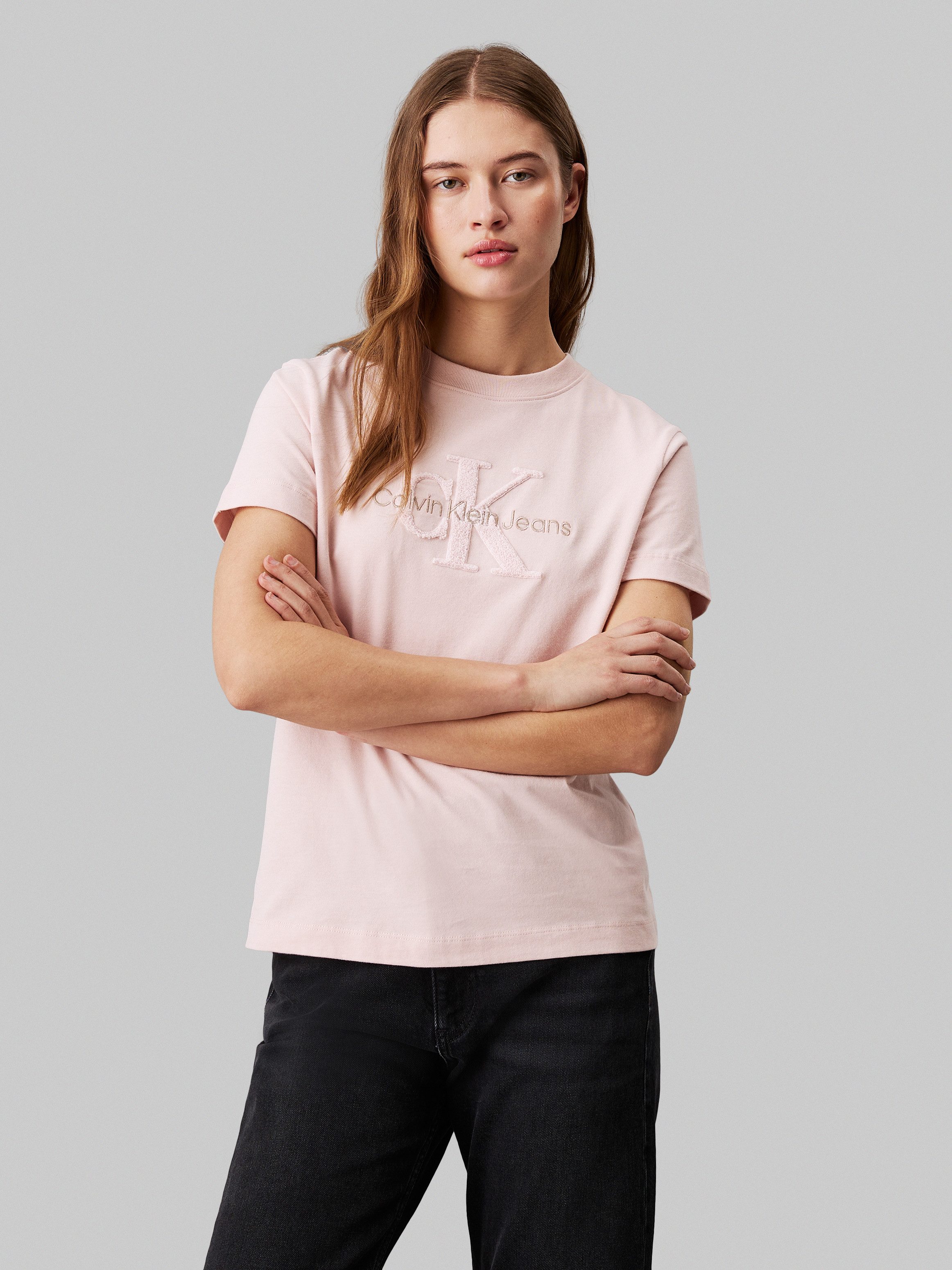 Calvin Klein Jeans Herfst Winter Dames T-Shirts Collectie Pink Dames