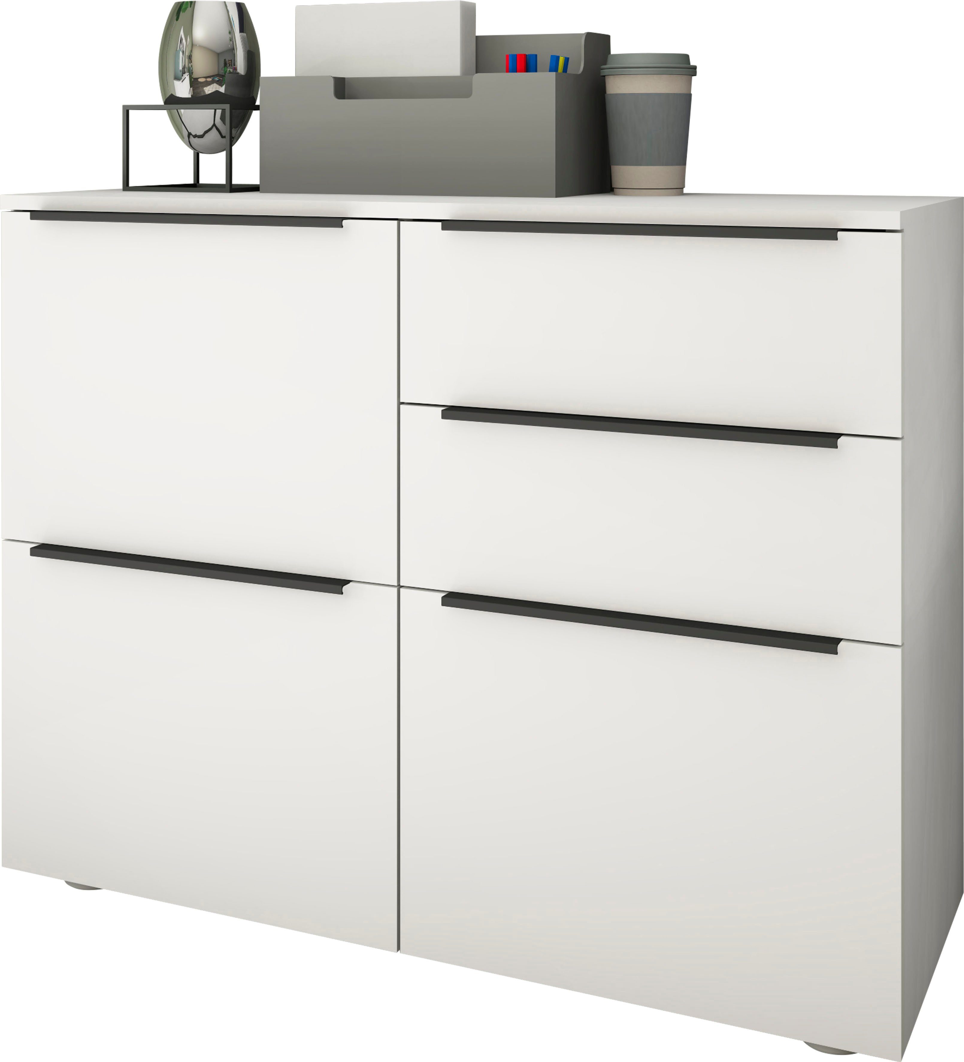 borchardt Möbel Archiefkast Tom Breedte 93 cm, multifunctionele kast bijzetkastjes wit