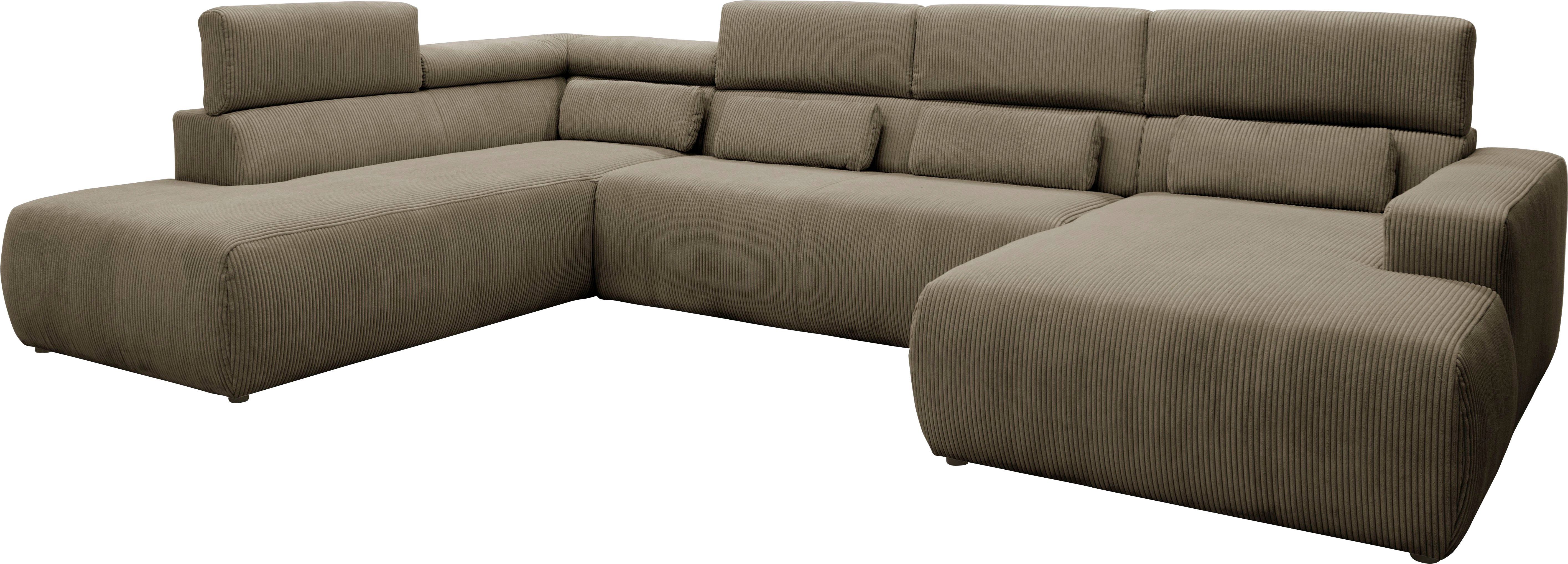 DOMO collection Zithoek Brandon, keuze met zitdiepteverstelling, inclusief lendensteun met hoofdsteunverstelling, optionele zitdiepteverstelling, u-vorm
