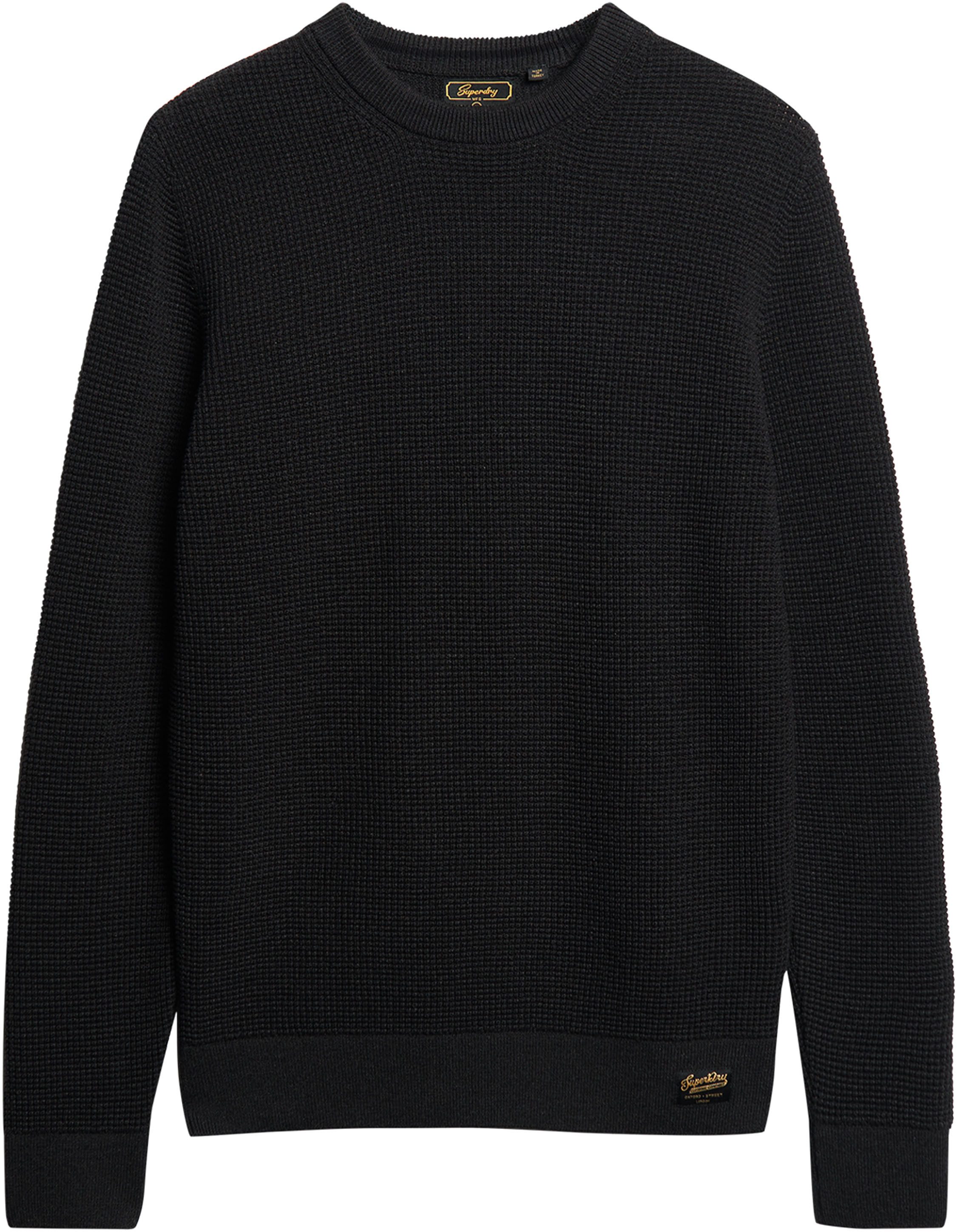 Superdry Gebreide trui TEXTURED CREW KNIT JUMPER met gestructureerd wafelbreipatroon