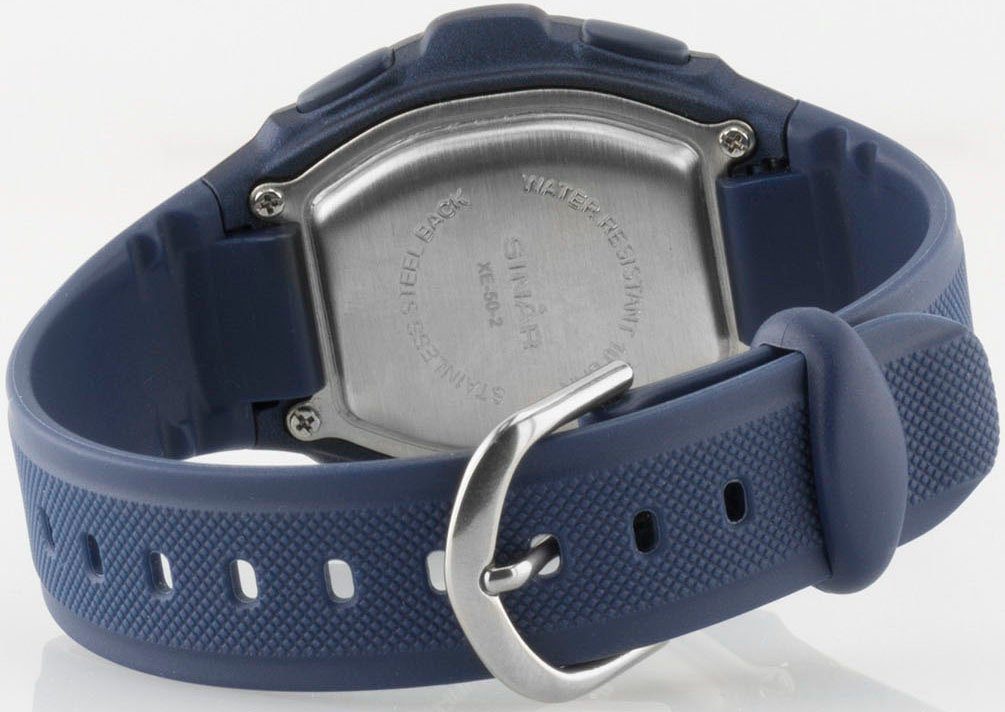 SINAR Chronograaf XE-50-1 Polshorloge, quartz horloge, digitaal, heren, dames, tot 10 bar waterdicht, jongeren
