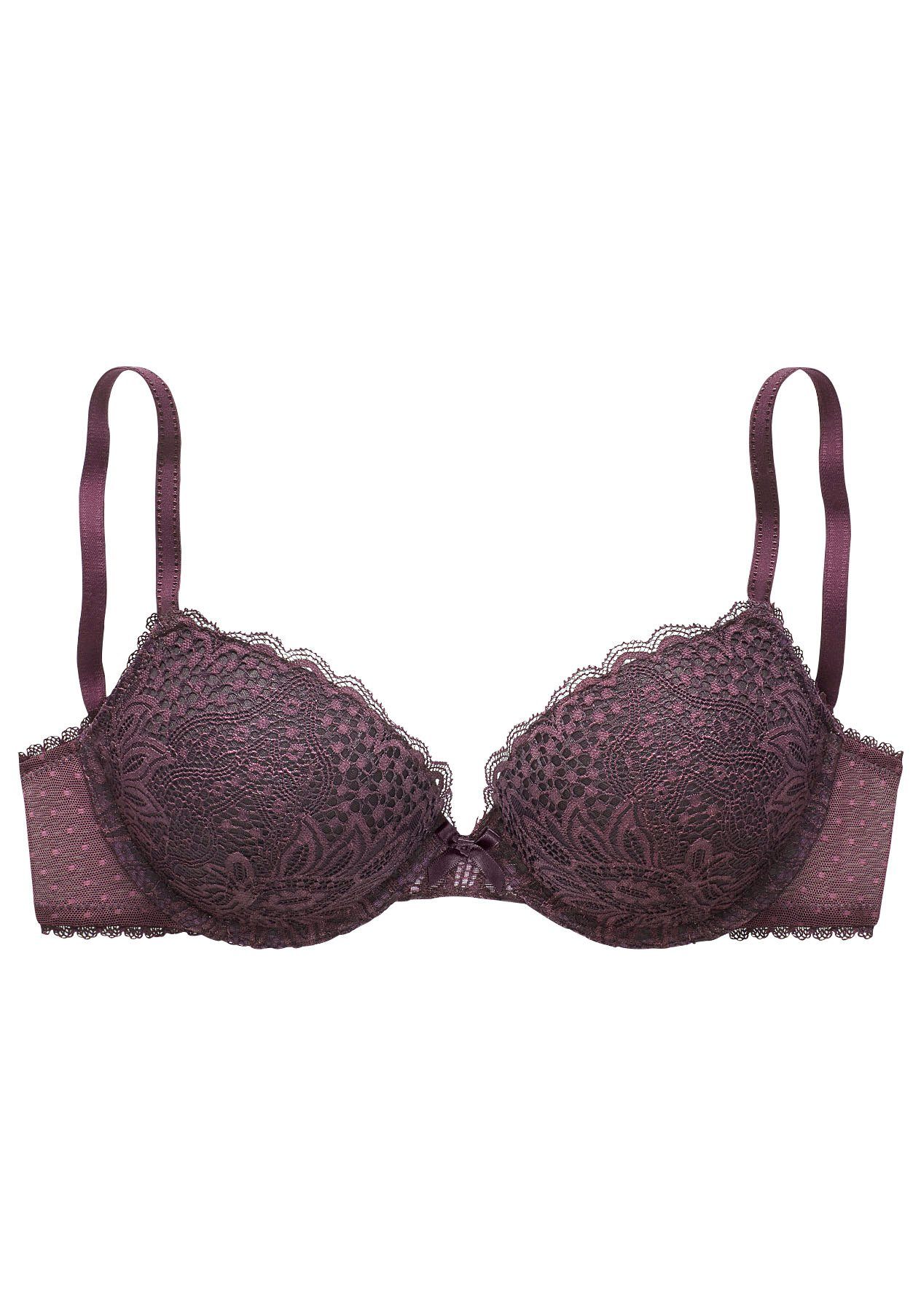 Vivance Push-up-bh rondom met gebloemd kant, dessous