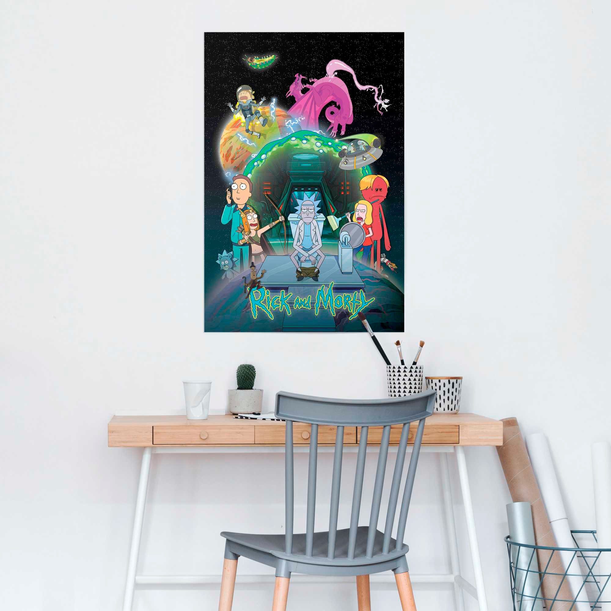 Reinders! Poster Rick and Morty - toilet adventure