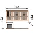 weka sauna kemi panorama 7,5 kw bio-kachel met externe bediening beige