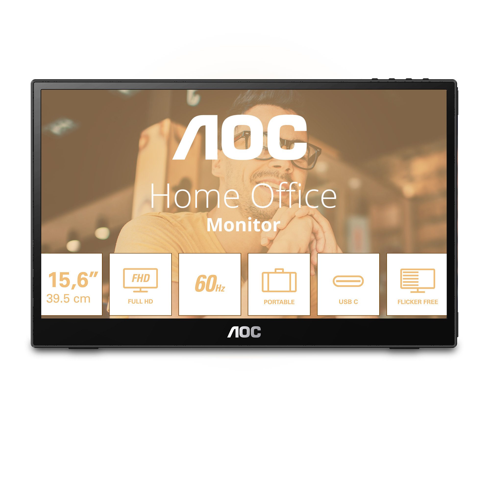 AOC Losse monitor 16T3EA, 39,5 cm / 16", Full HD