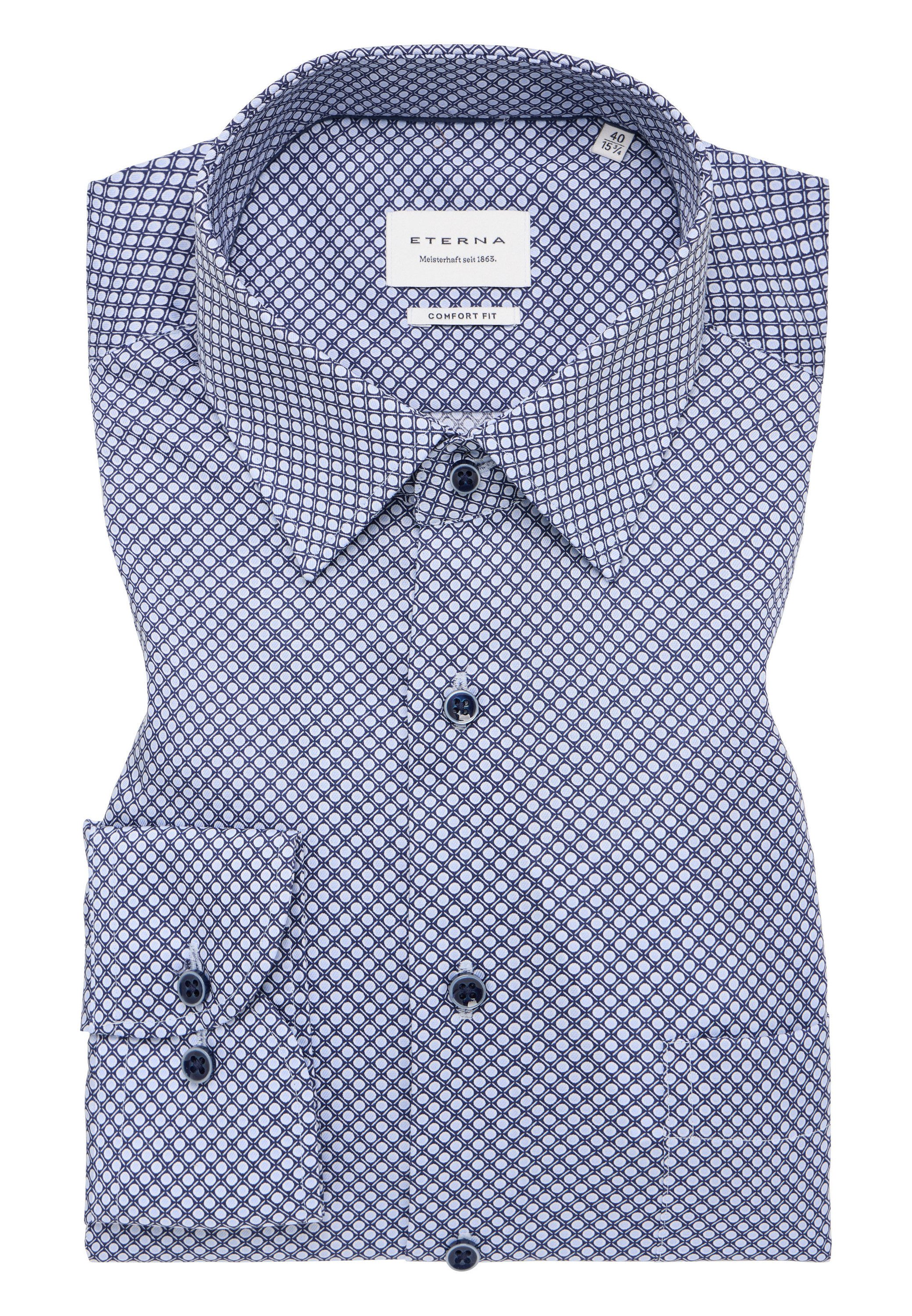 Eterna Overhemd met lange mouwen Comfort fit NON IRON (strijkvrij)