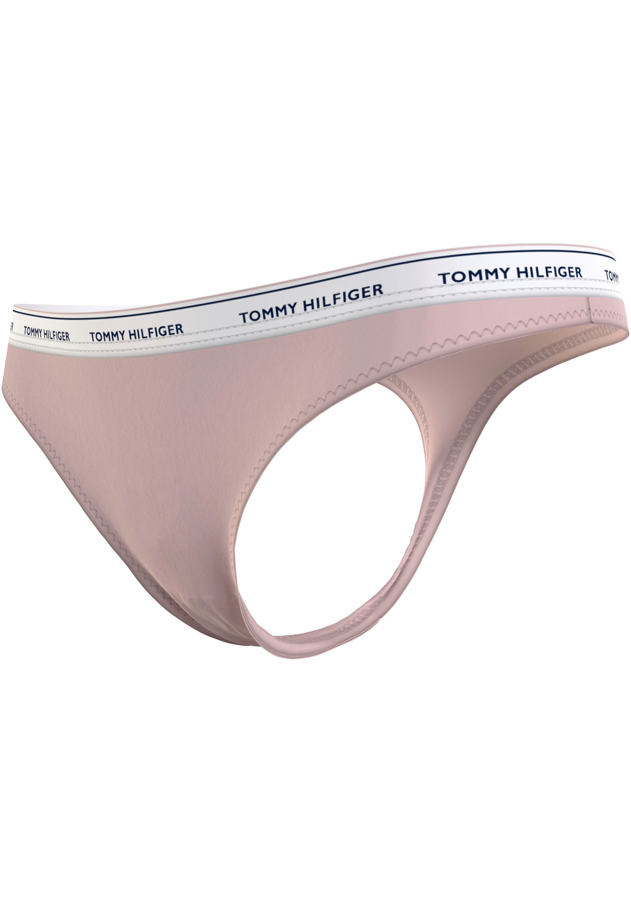 Tommy Hilfiger Underwear Slip 3 PACK THONG (EXT SIZES) met tommy hilfiger logoband (Set van 3)