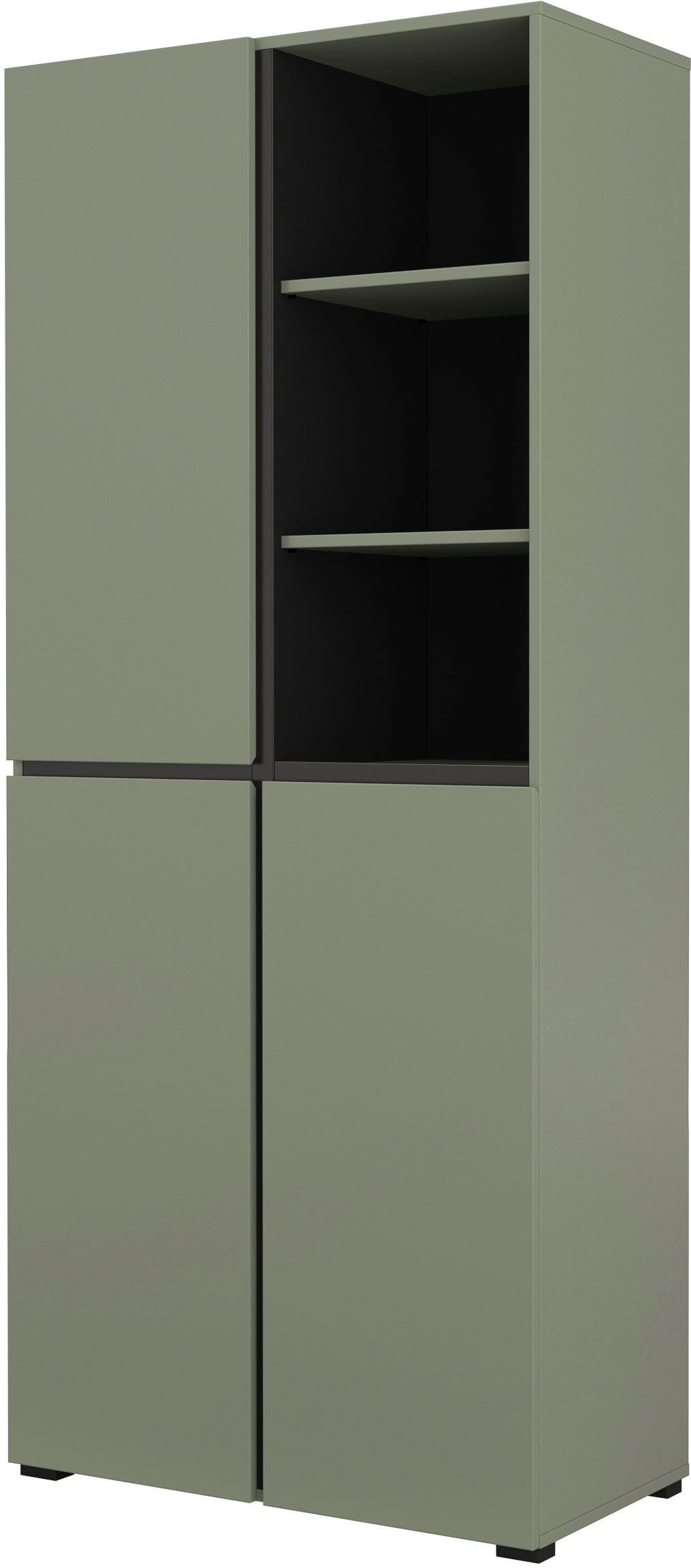 INOSIGN Schoenenkast Cross, Hoogte 183,5cm, moderne greeploze schoenenrek met 3 deuren Hoge kast met veel opbergruimte, plaats voor ongeveer 24 paar schoenen