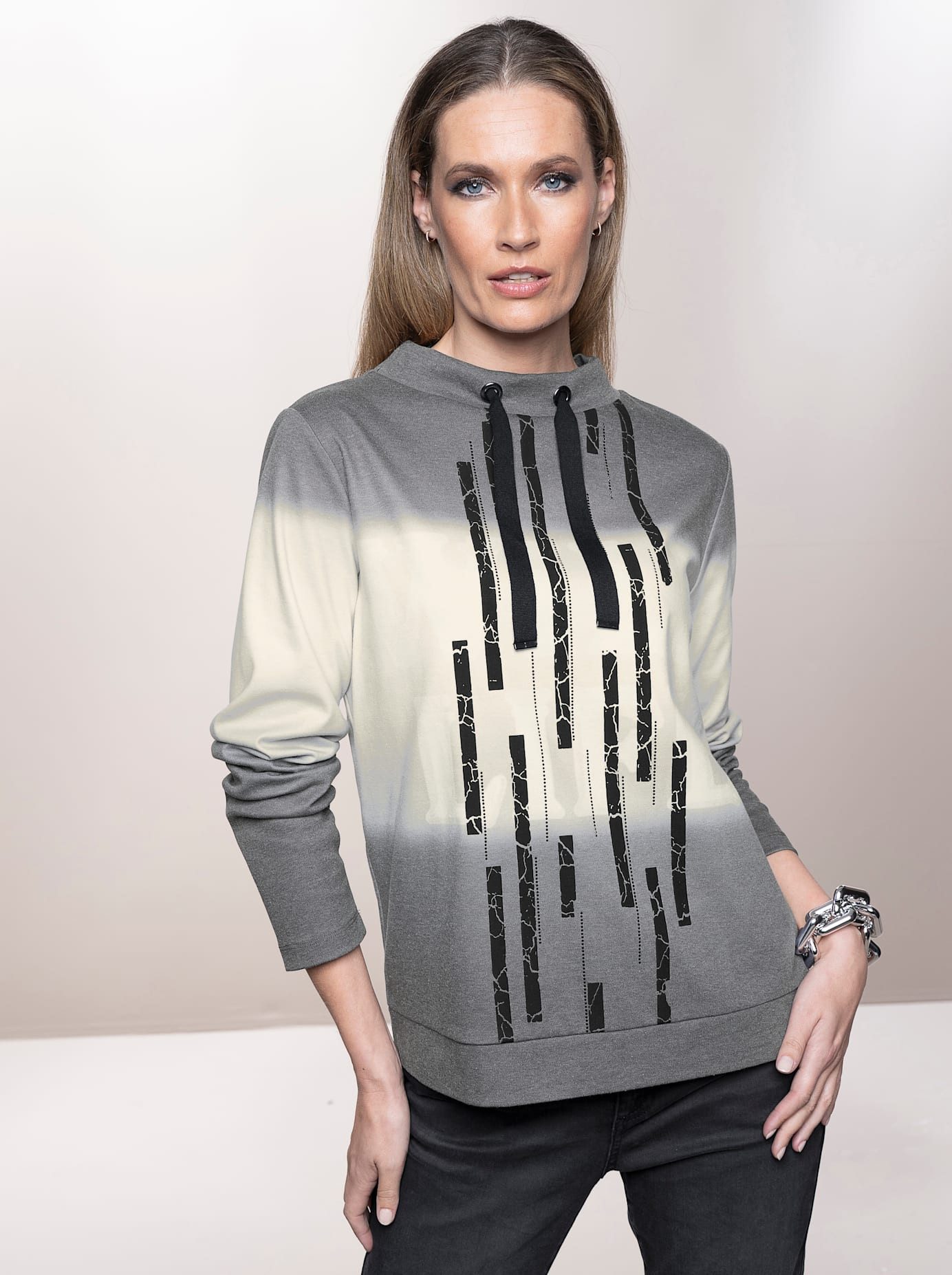 Heine Shirt met staande kraag Gedessineerd shirt (1-delig)