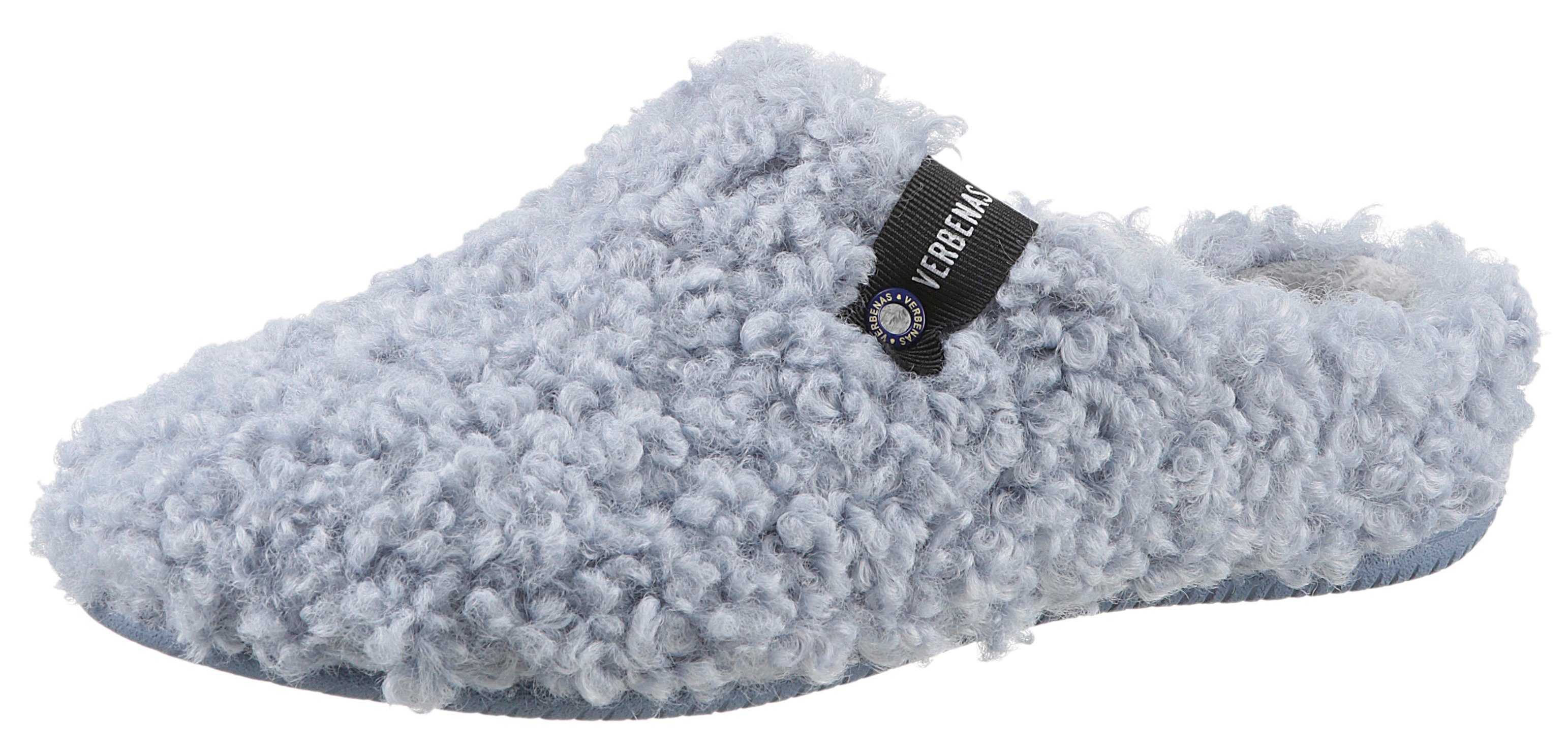 VERBENAS Pantoffels pantoffel, homeslipper, klomp in knuffelige uitstraling dames pantoffels maat 37 blauw