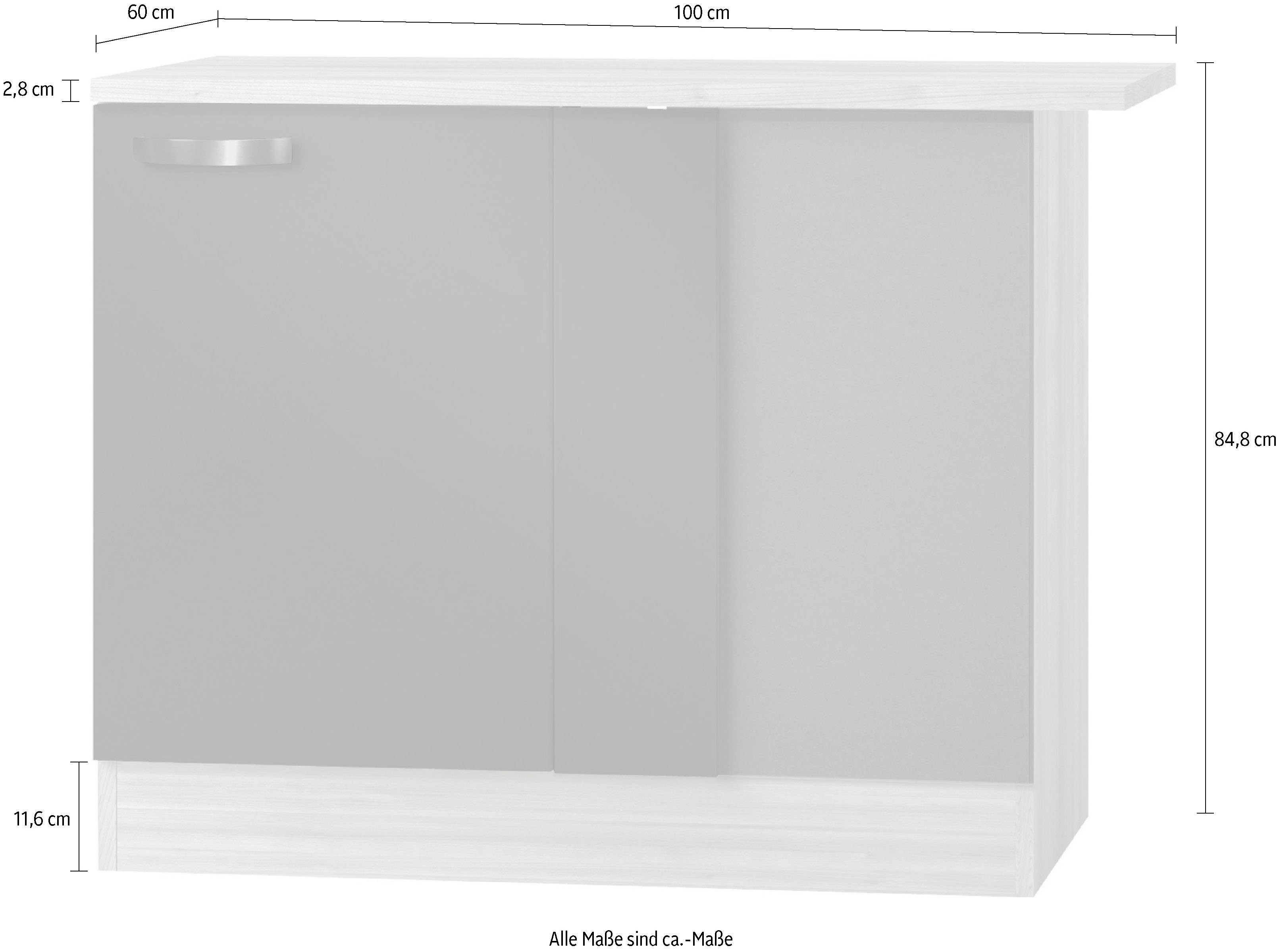 OPTIFIT Hoekonderkast Faro , met metalen greep, breedte 100 cm