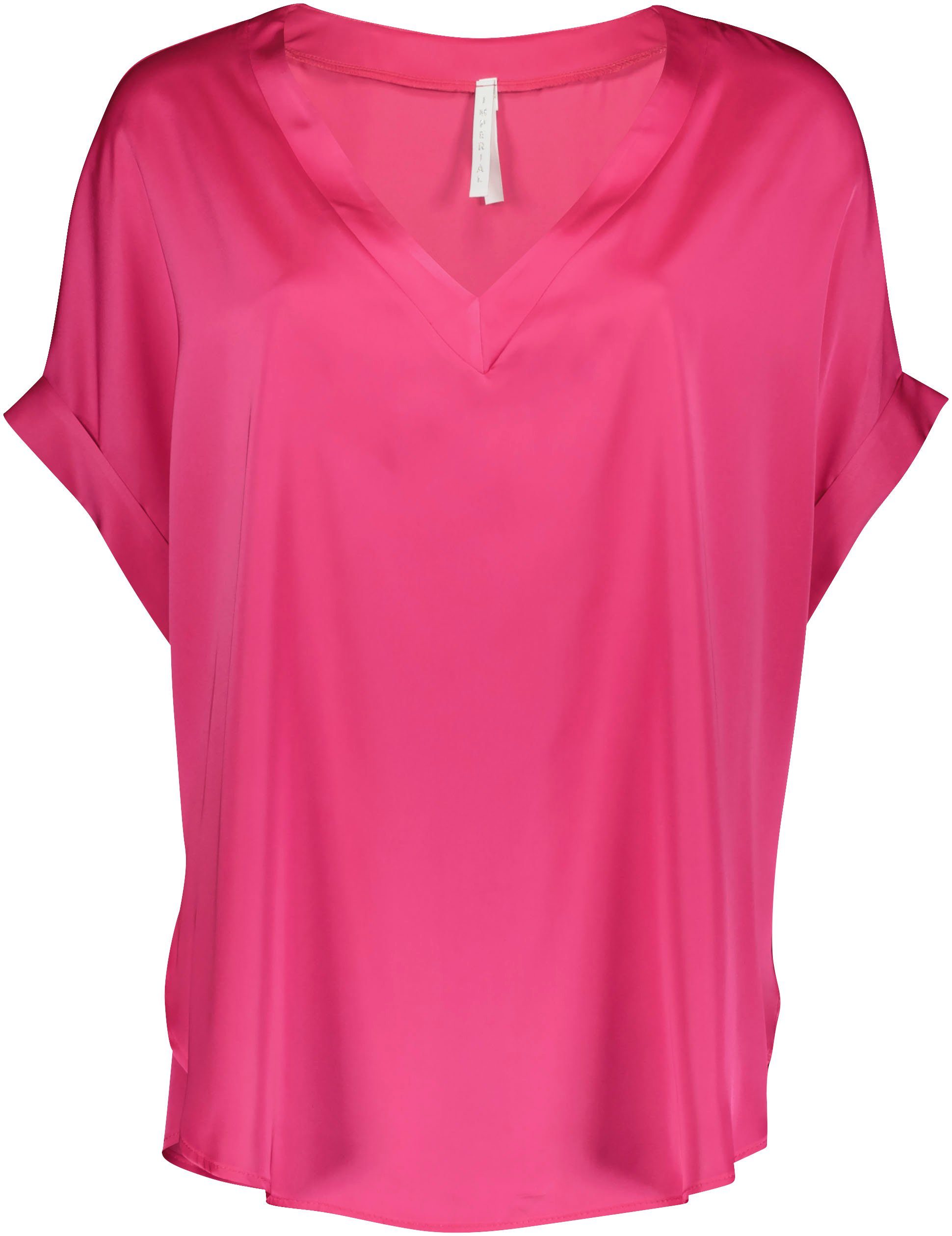 IMPERIAL Shirt Casual satijnen shirt met afgeronde zoom