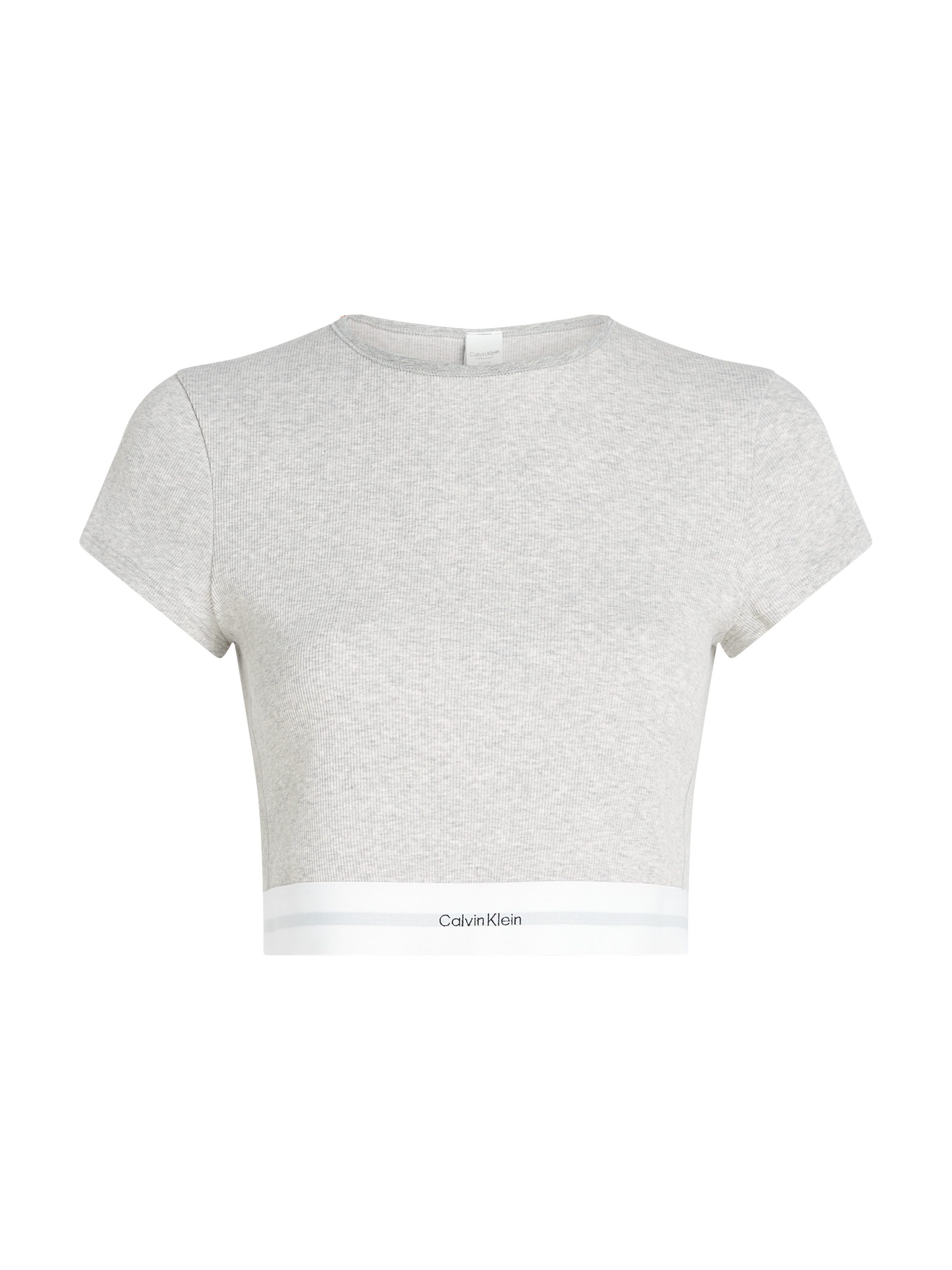Calvin Klein T-shirt RIB CROP TEE met extra korte snit