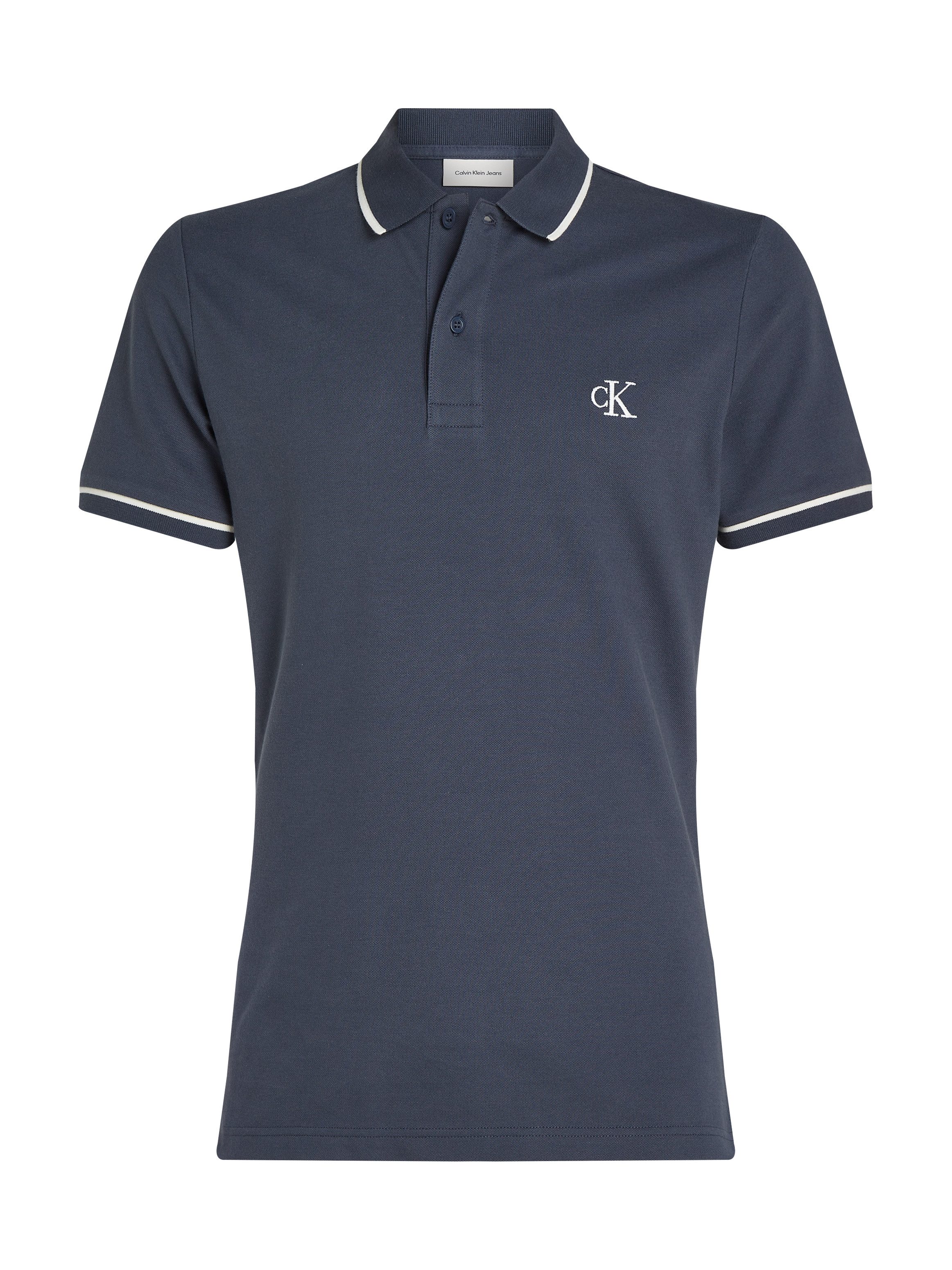 Calvin Klein Poloshirt TIPPING SLIM POLO met logo merklabel