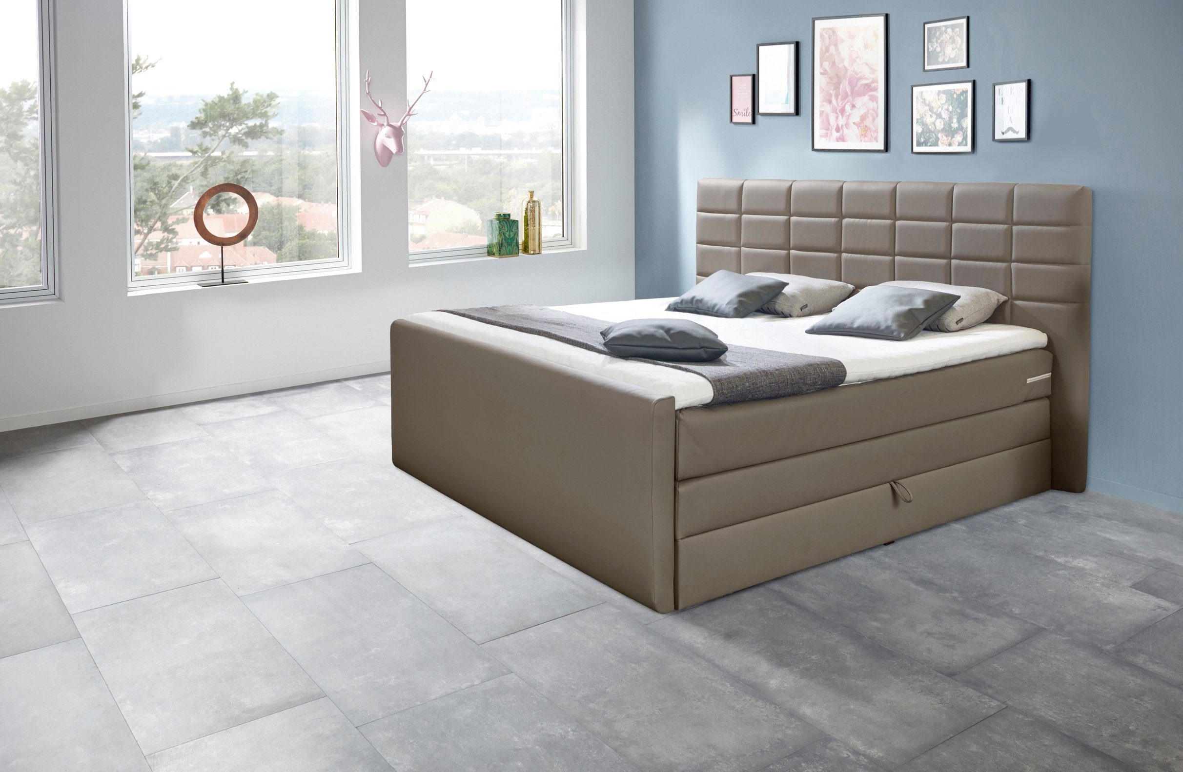 INOSIGN Boxspring Lethbridge incl. bedbox en matrastopper, twee matrastypes in h2