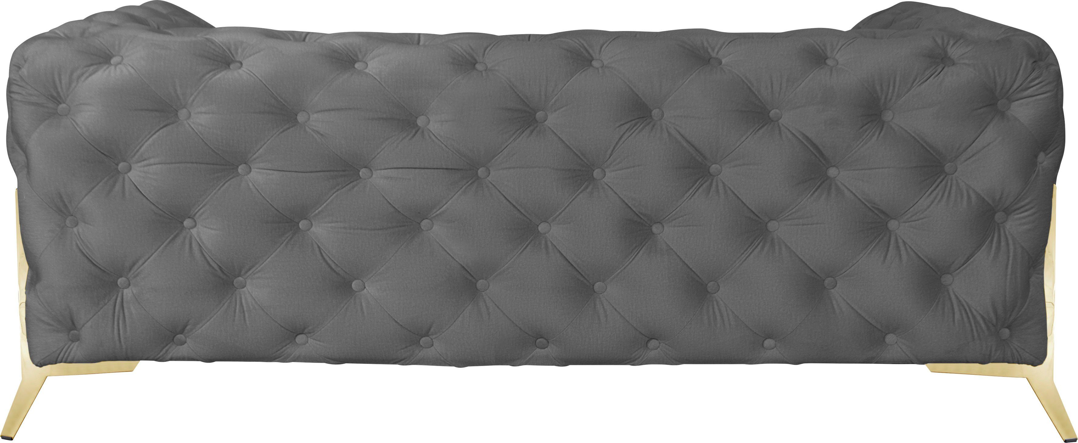 Leonique Chesterfield-bank Amaury luxueuze capitonnage, moderne chesterfield look, kleur van de poten ter keuze