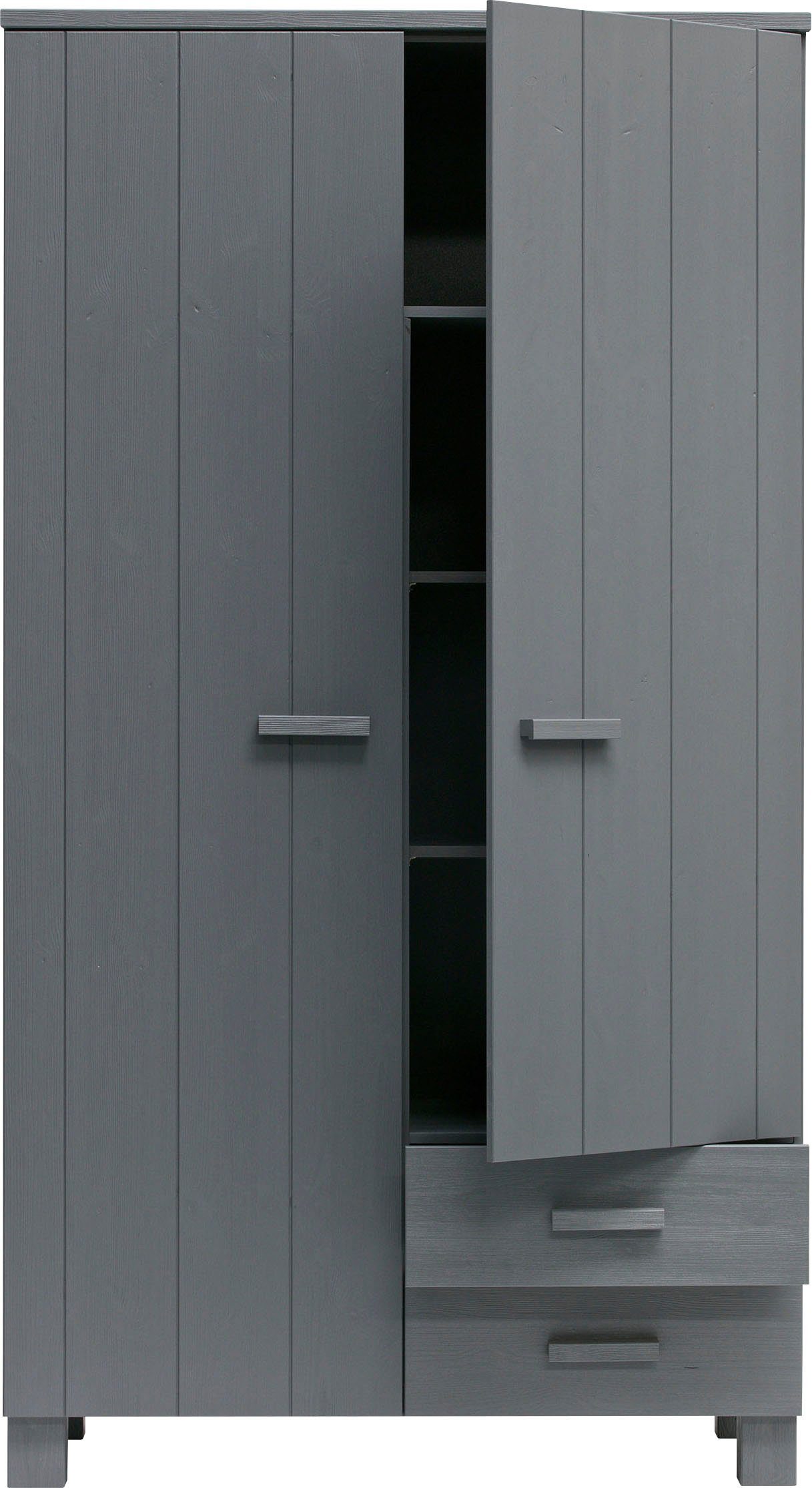 WOOOD Kledingkast Dennis met kledingstang, veel opbergruimte, b 111 cm x h 202 cm