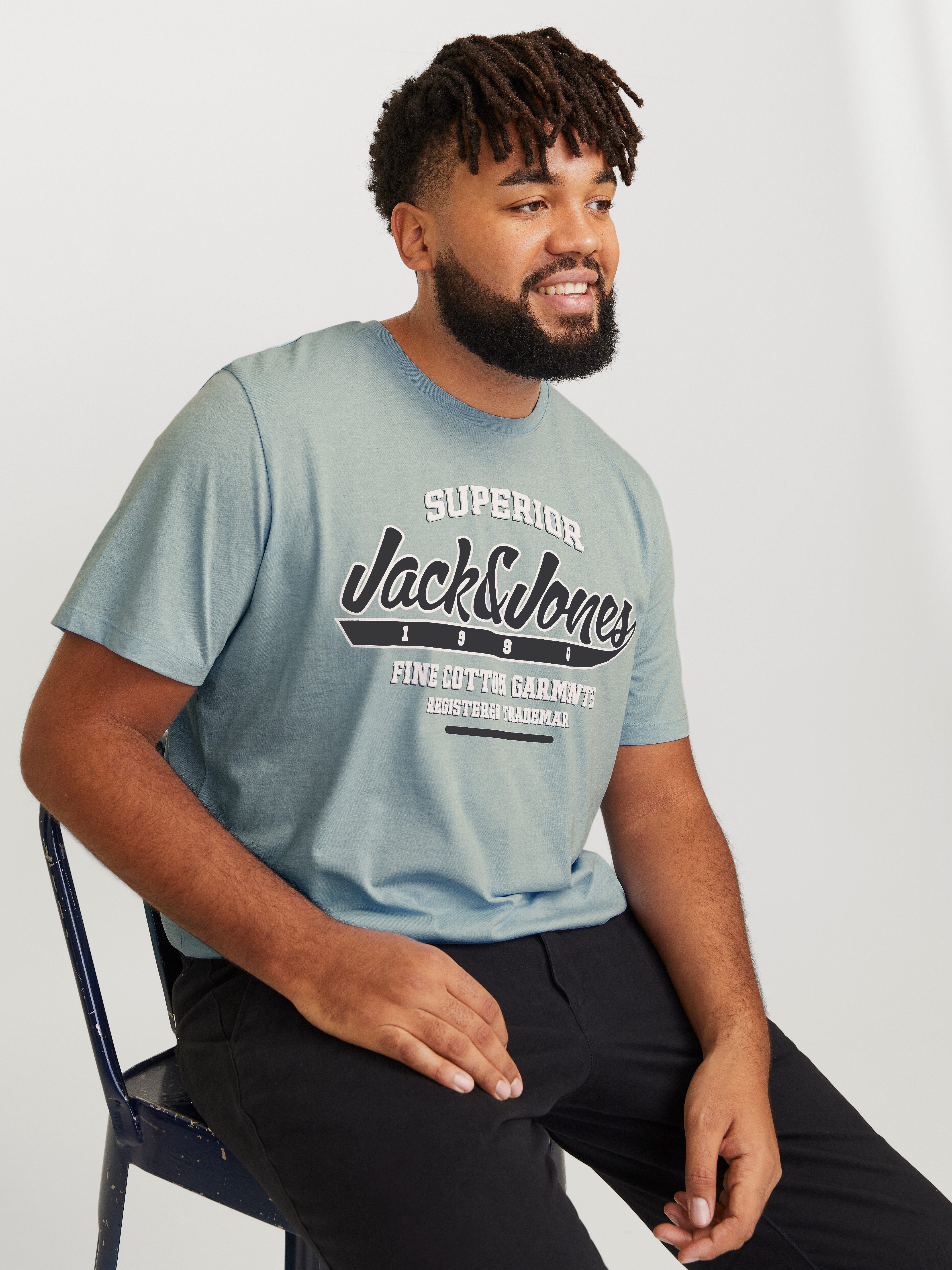 Jack & Jones PlusSize T-shirt JJELOGO TEE SS O-NECK 2 COL AW24 S PLS